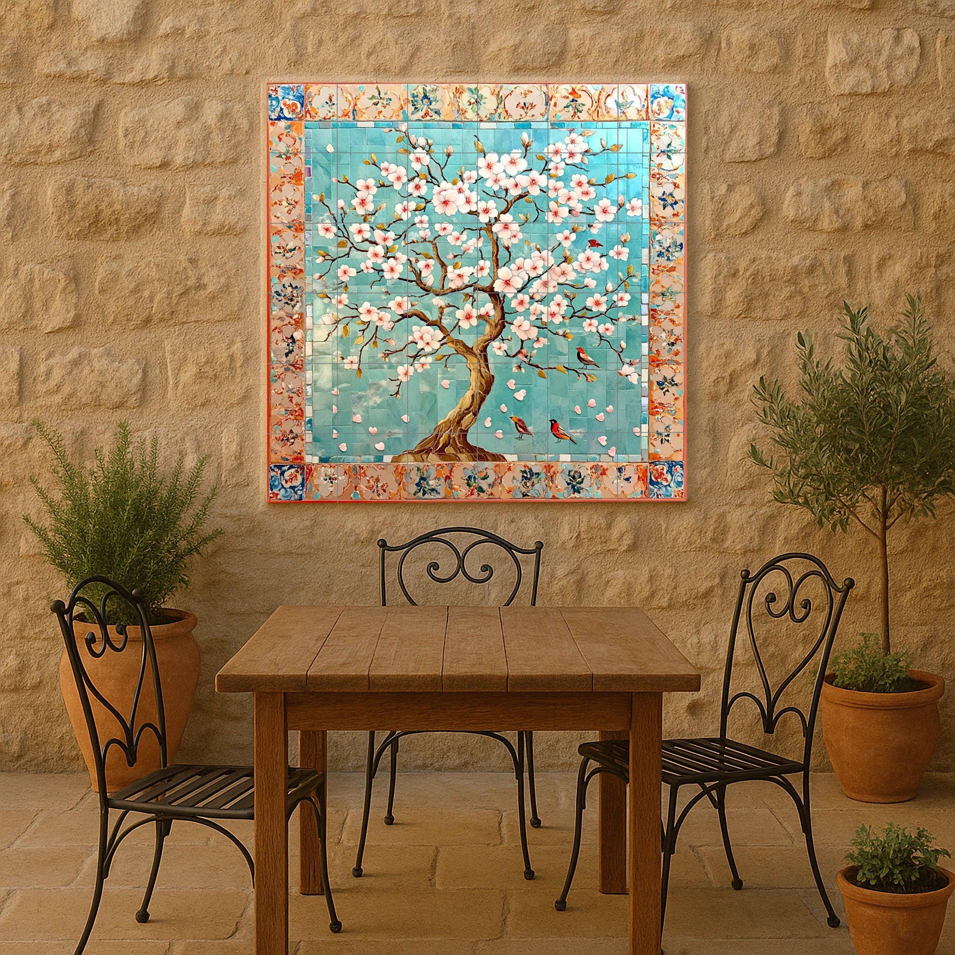 Fiori di cerezo — Murale in Piastrelle di Ceramica · Fiori e Paesaggi