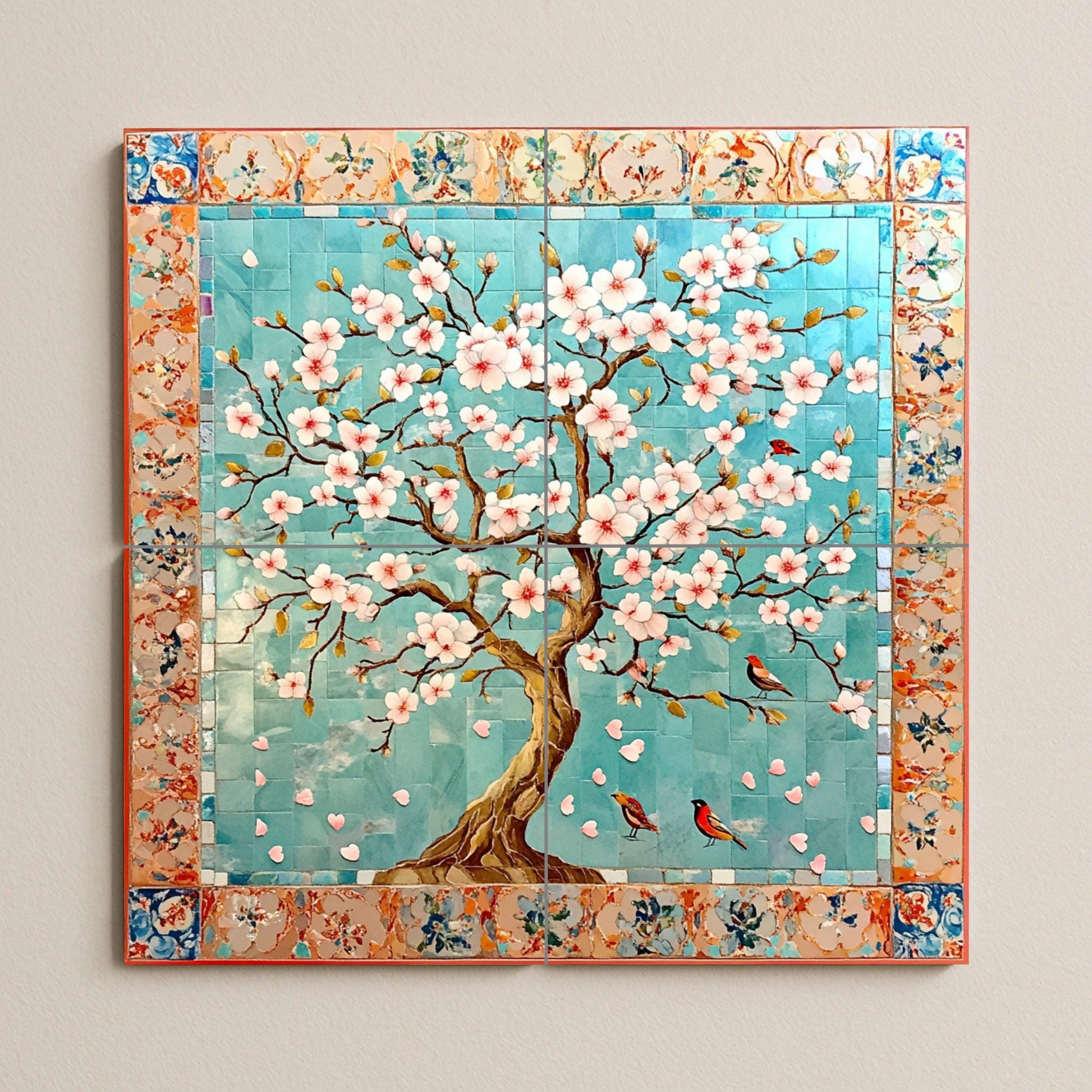 Fiori di cerezo — Murale in Piastrelle di Ceramica · Fiori e Paesaggi