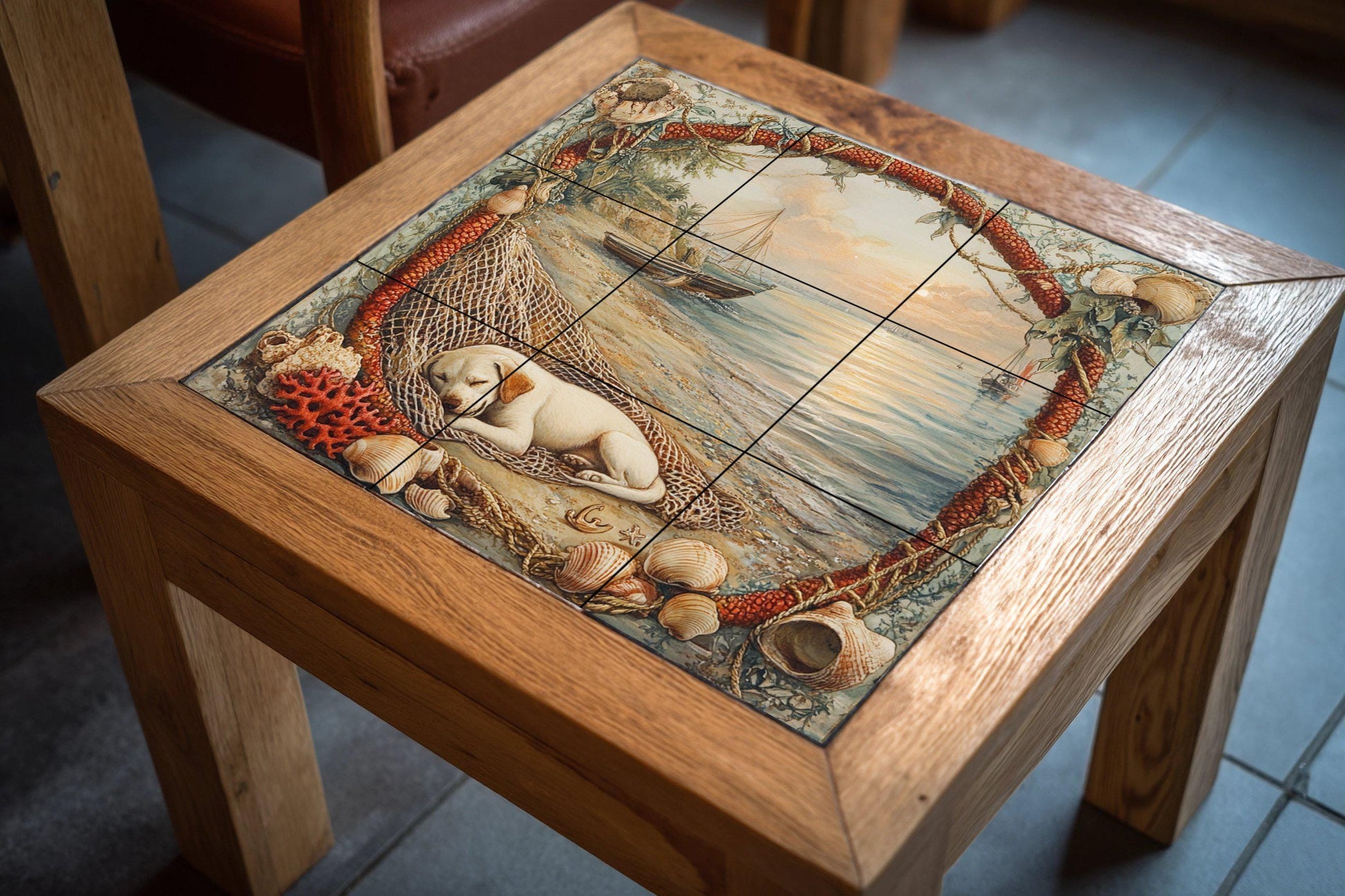A cachorro by at the Sea · Ceramic Wall Mural — Nautical Wall Décor