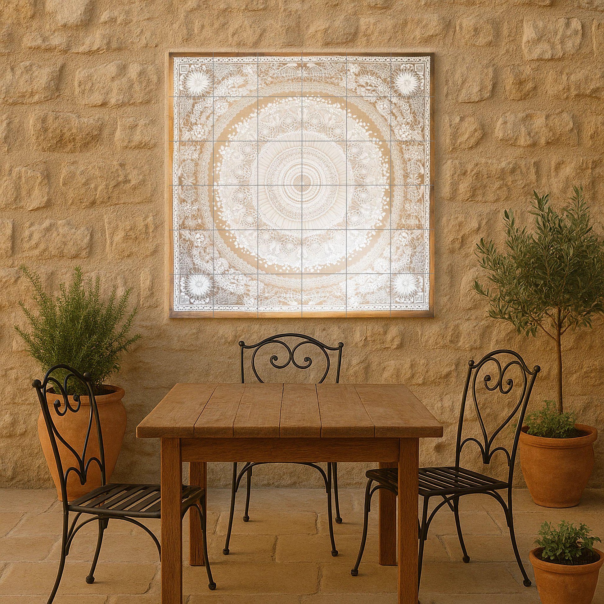 Fliesenbild Mandala elegante para pared, panel decorati — Landhausküchen-Kunst
