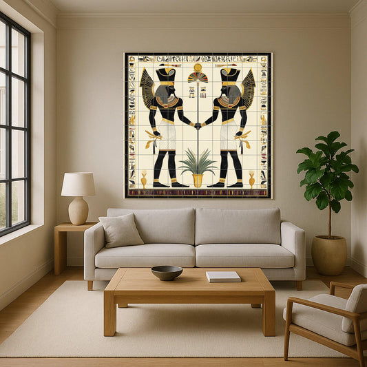 Antique Egipto — Mythological Scene · Ceramic Tile Mural