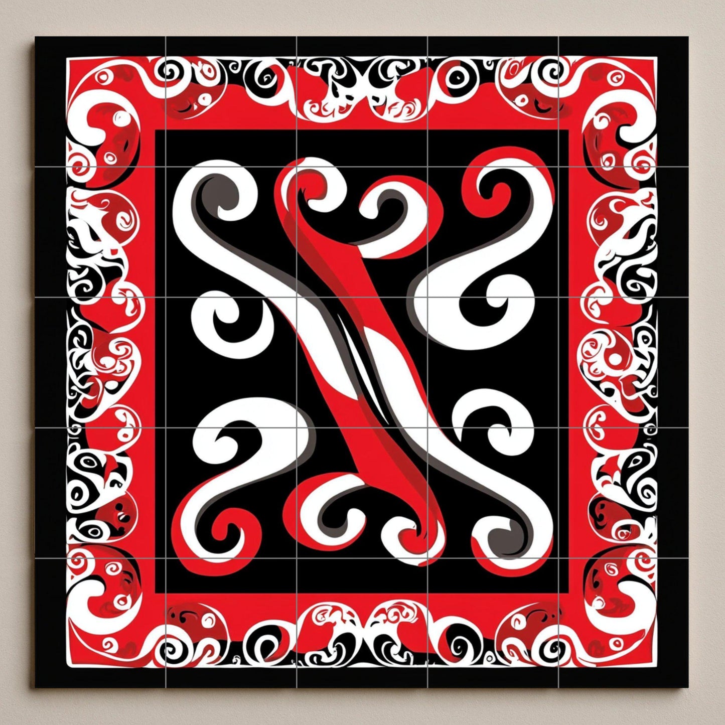 Fliesenbild Cerámica tribal polinesia — Volkskunst & Ornament