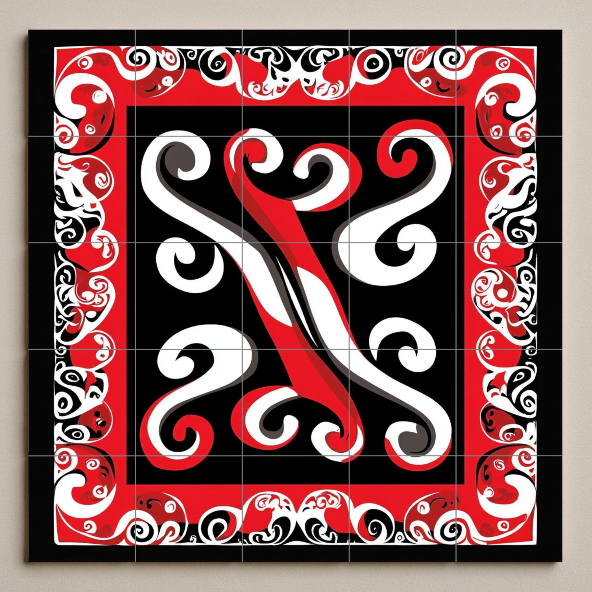 Fliesenbild Cerámica tribal polinesia — Volkskunst & Ornament