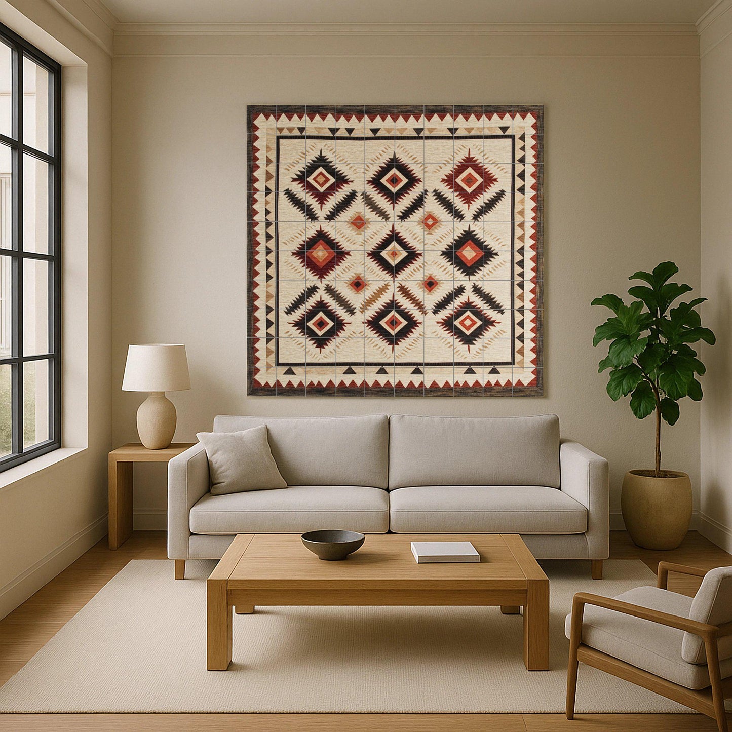 Mural cerámico textil navajo