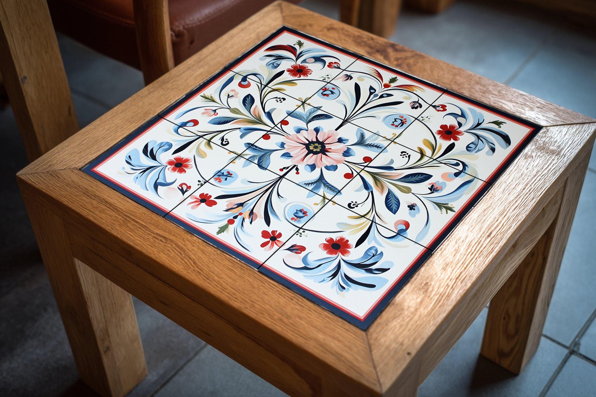 Noruego Rosemaling — Mythology Wall Art · Ceramic Tile Mural