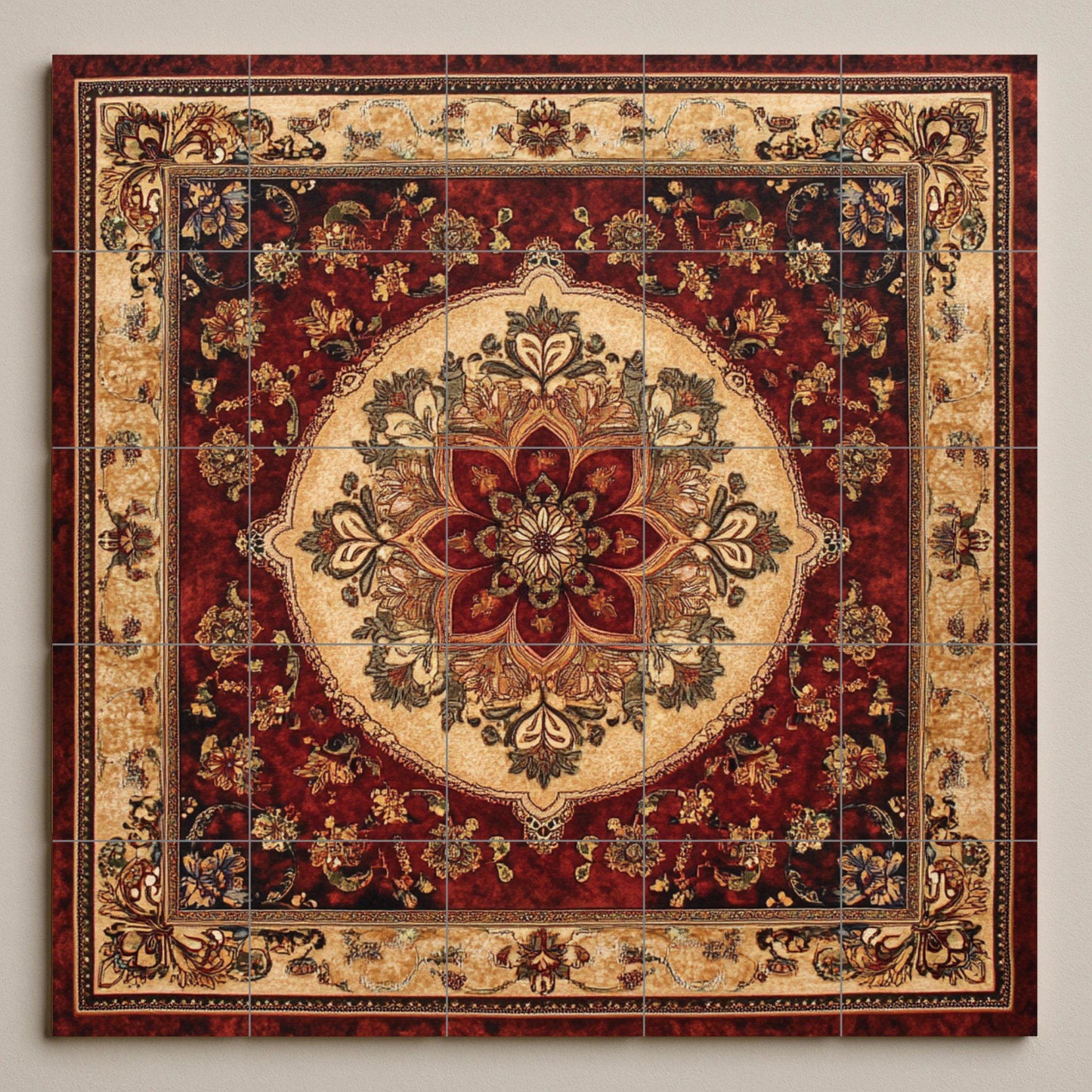 Persian — Botanical Landscape · Ceramic Tile Mural