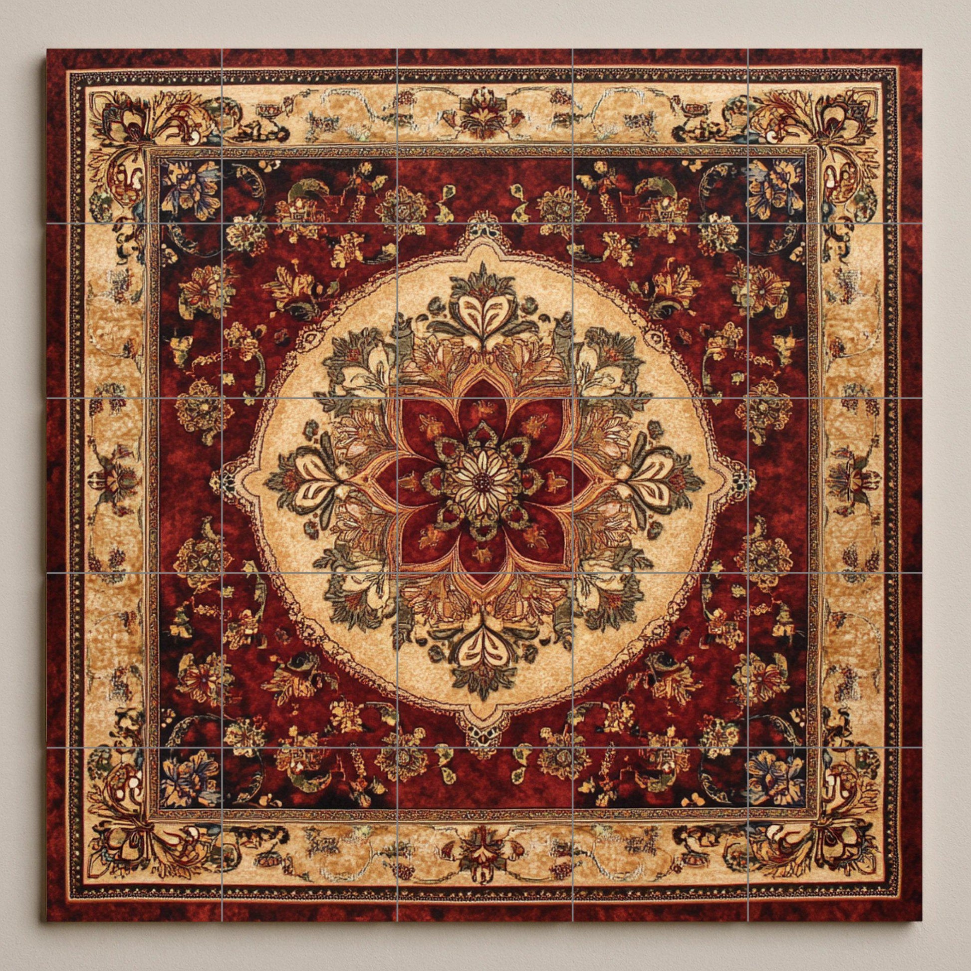 Persian — Botanical Landscape · Ceramic Tile Mural