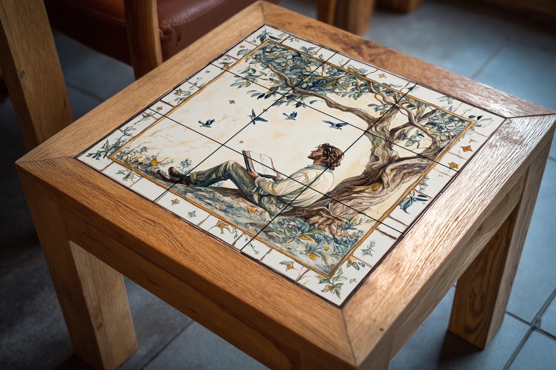 Literario · Murale Ceramico — Decoro di Leggenda Antica