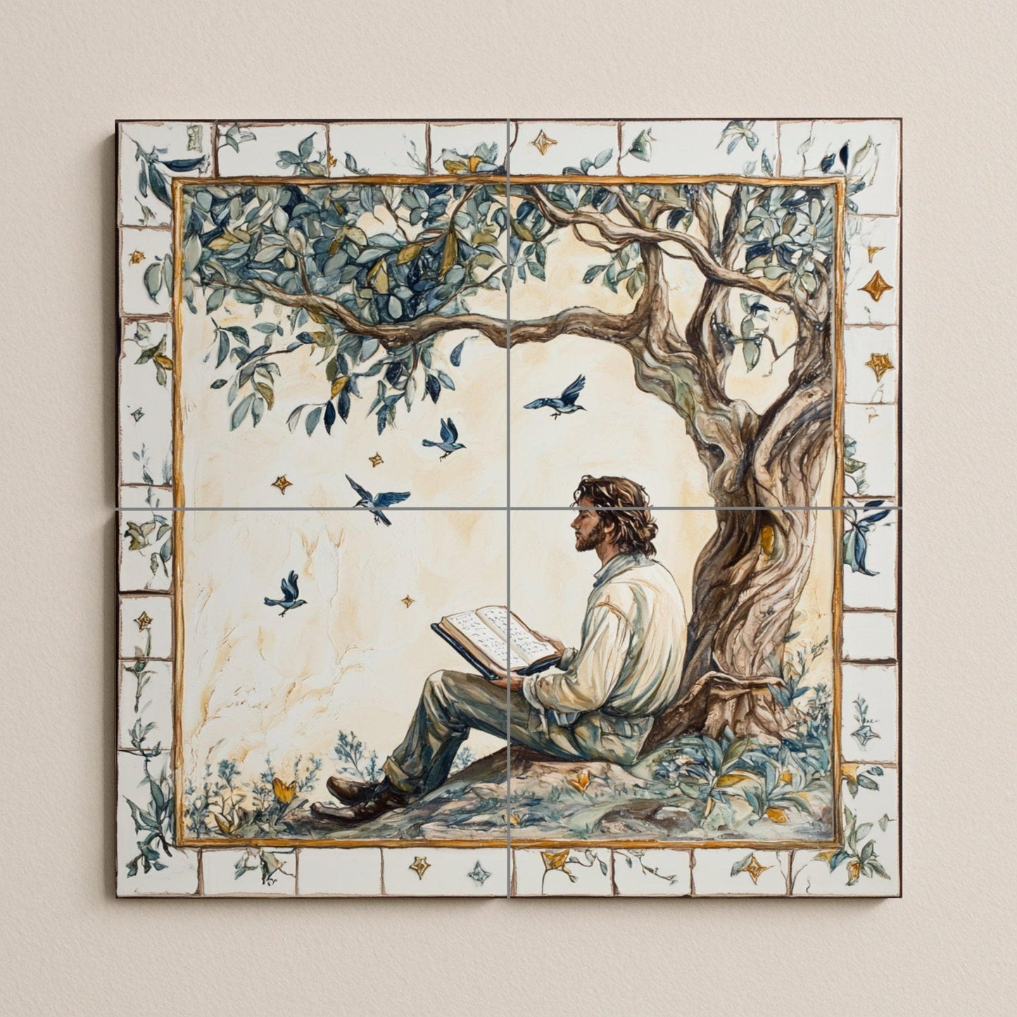 Literario · Murale Ceramico — Decoro di Leggenda Antica