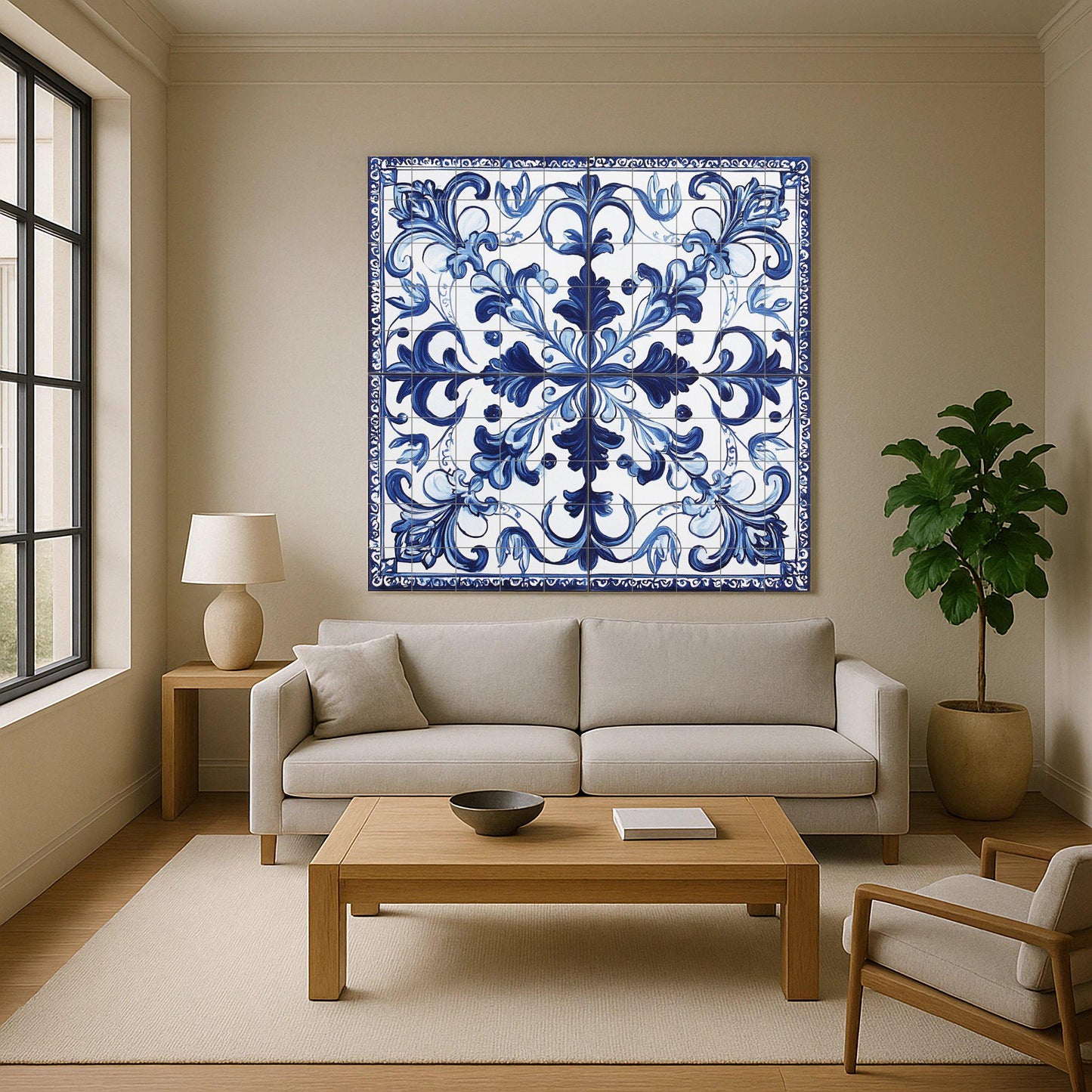 Mural cerámico de azulejo portugués
