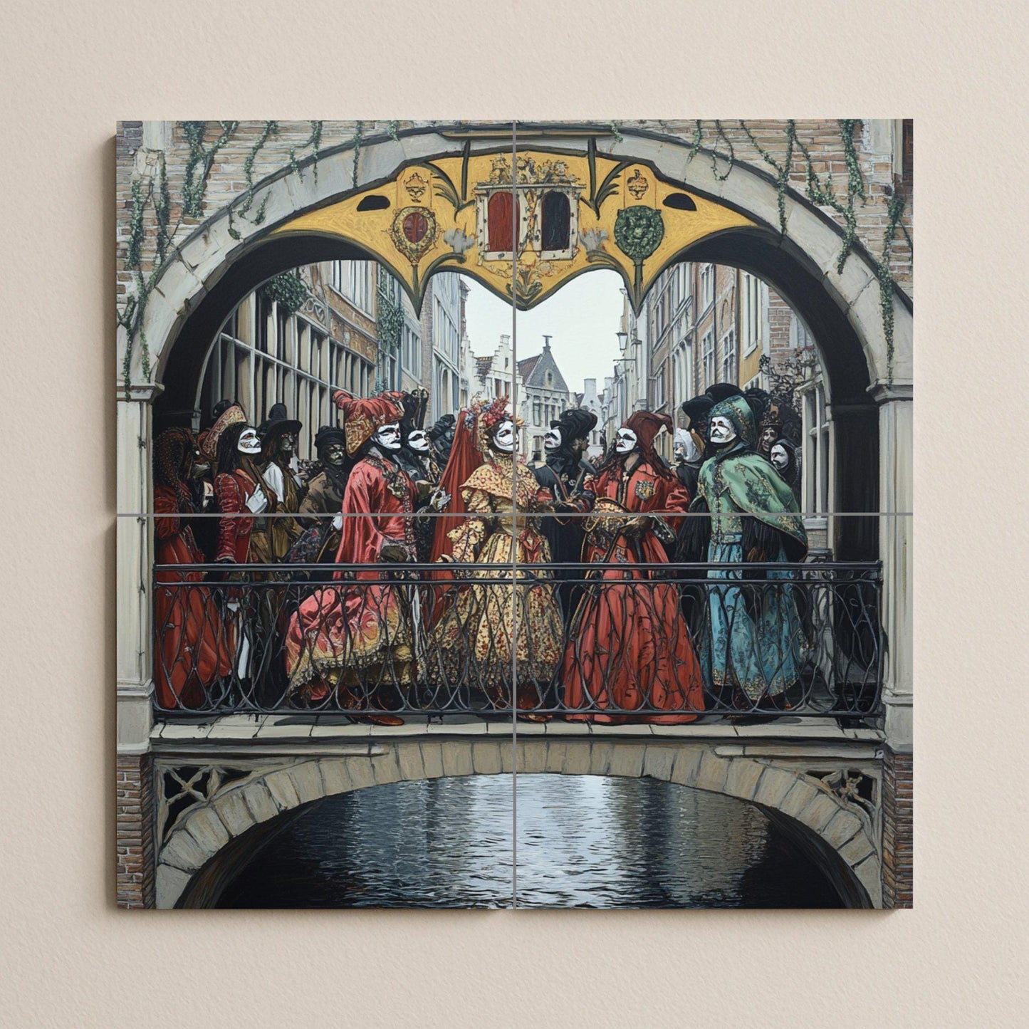 Procesión du Festival Renacentista · Fresque Céramique — Décor d'Art Populaire