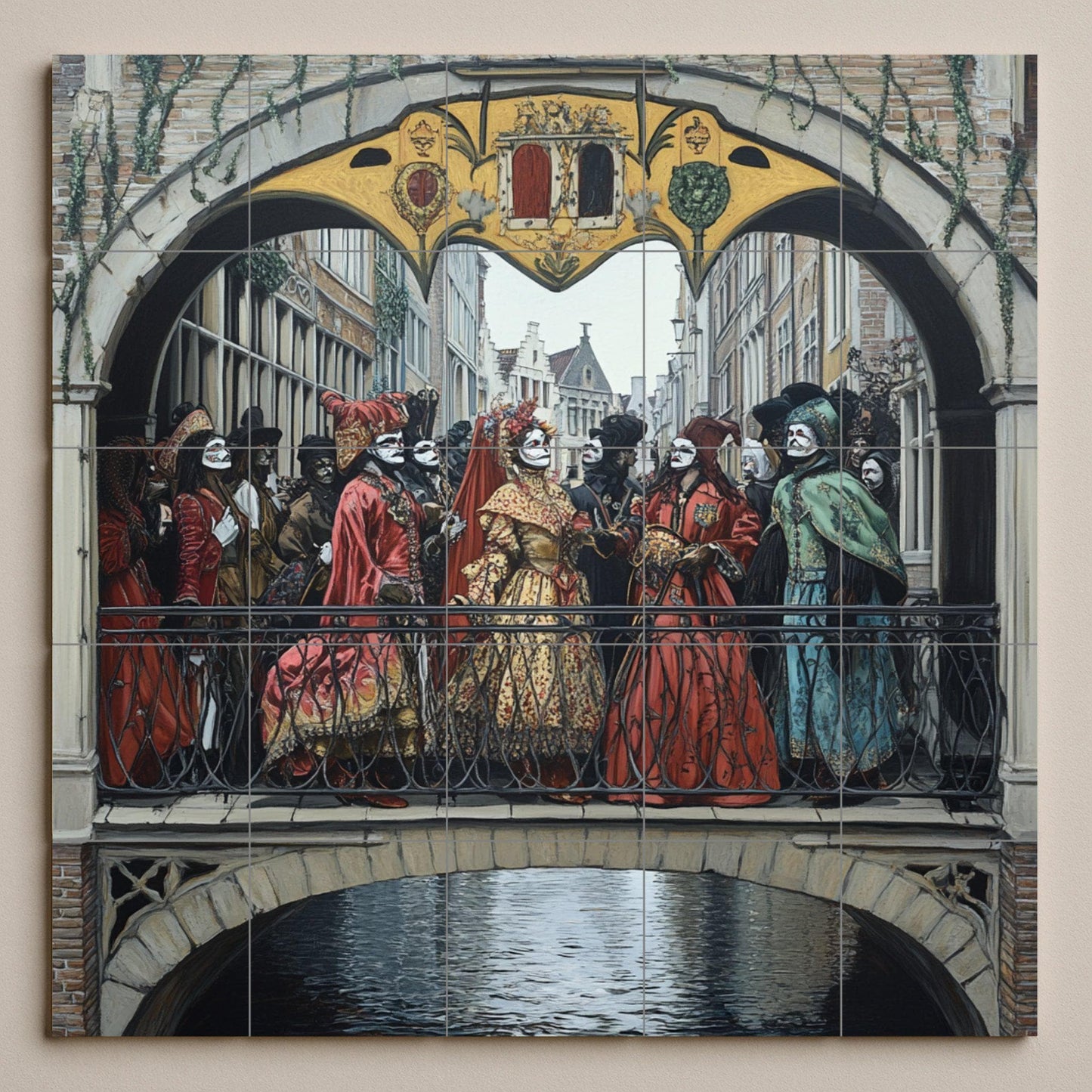 Procesión du Festival Renacentista · Fresque Céramique — Décor d'Art Populaire