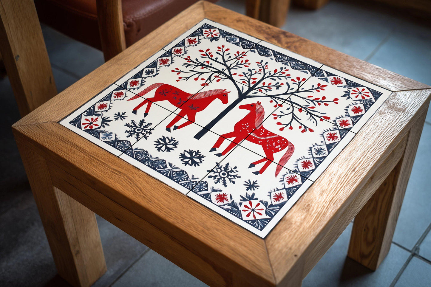 Cerámica folklórico Scandinavian · Ceramic Wall Mural — Ancient Legend Décor