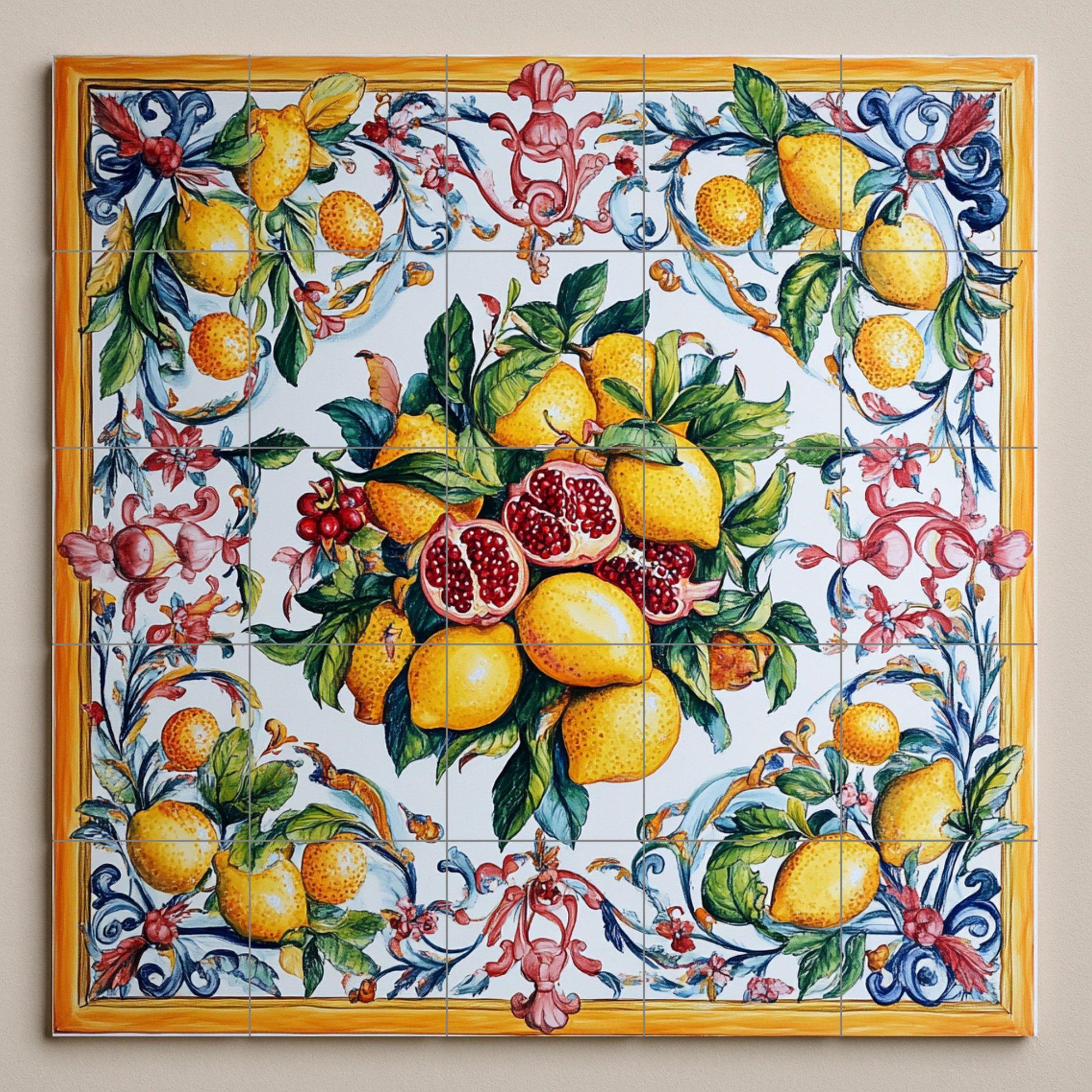 Majolique siciliana · Fresque Céramique — Décor Mural Culinaire