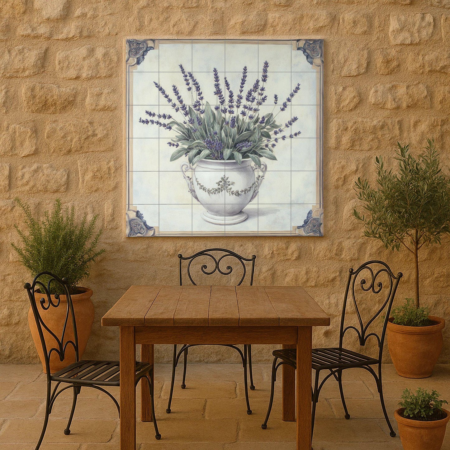 Lavender · Ceramic Wall Mural — Botanical Landscape
