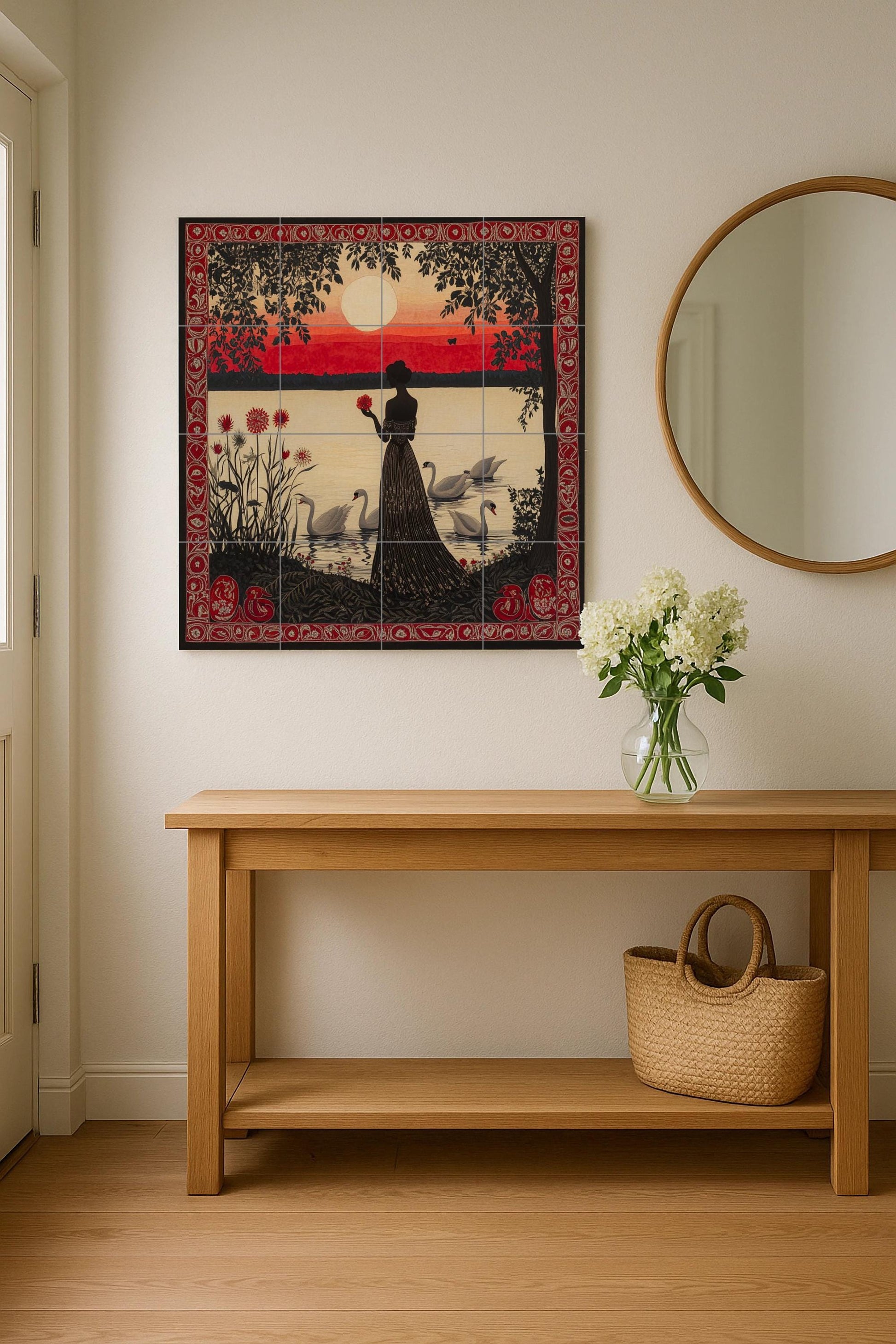 Crepuscular carmesí — Nature Wall Art · Tile Wall Art