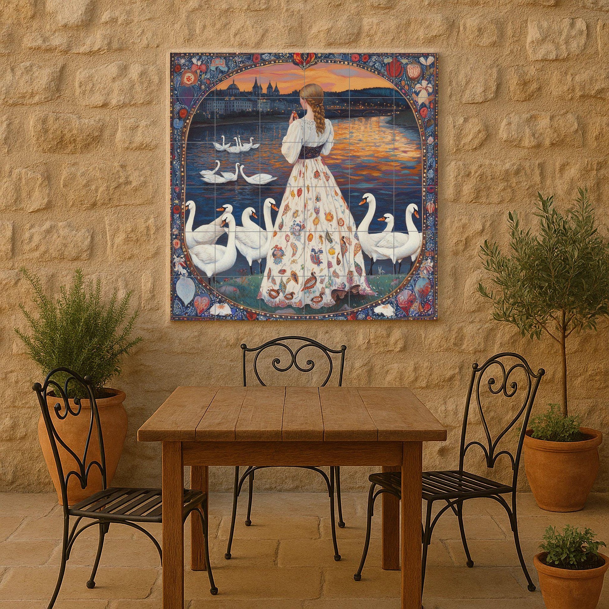 Folclórico — Scène Mythologique, Art Mural en Céramique