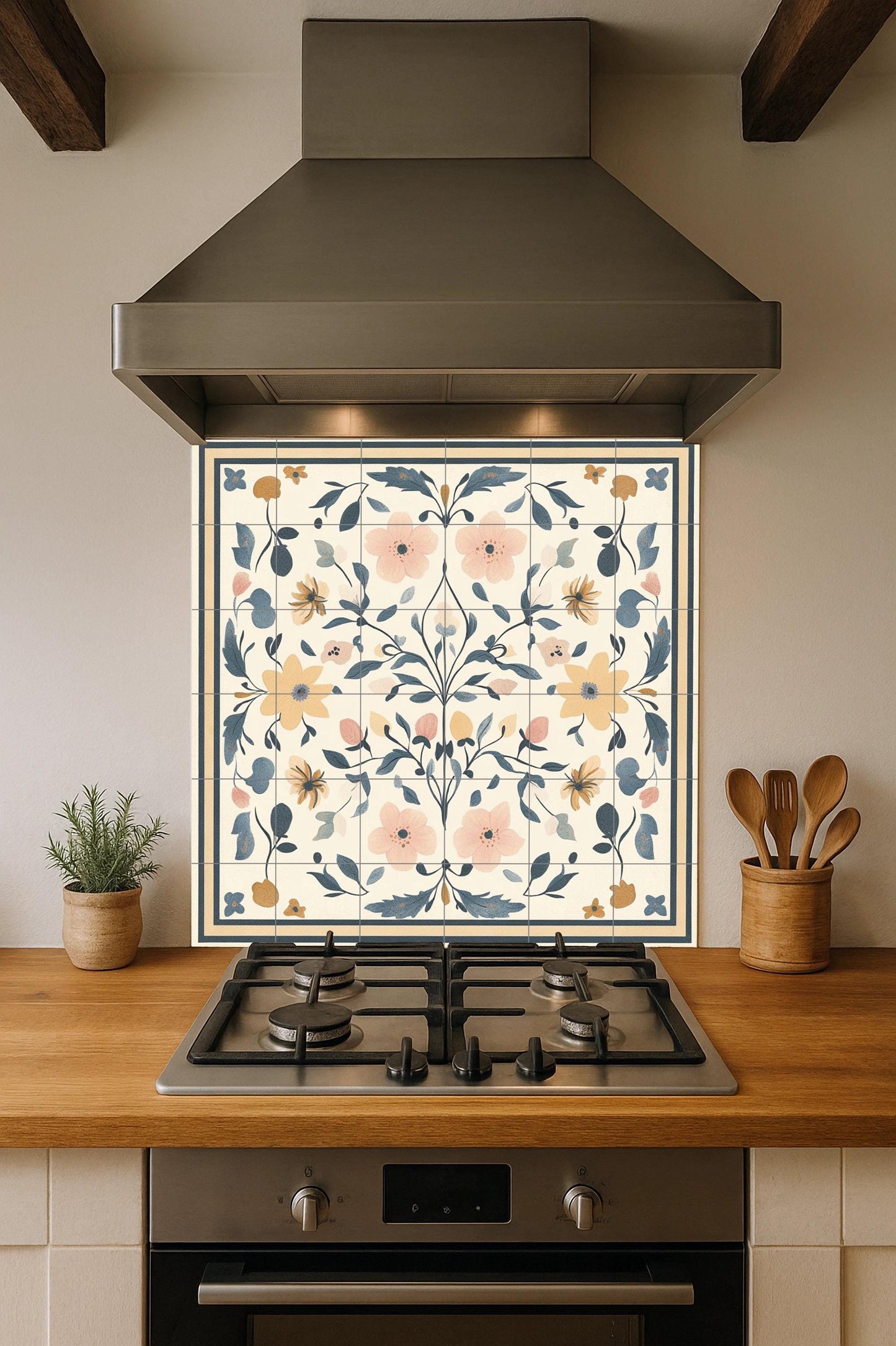 Floral de kurbits suecos — Mythology Wall Art · Tile Wall Art