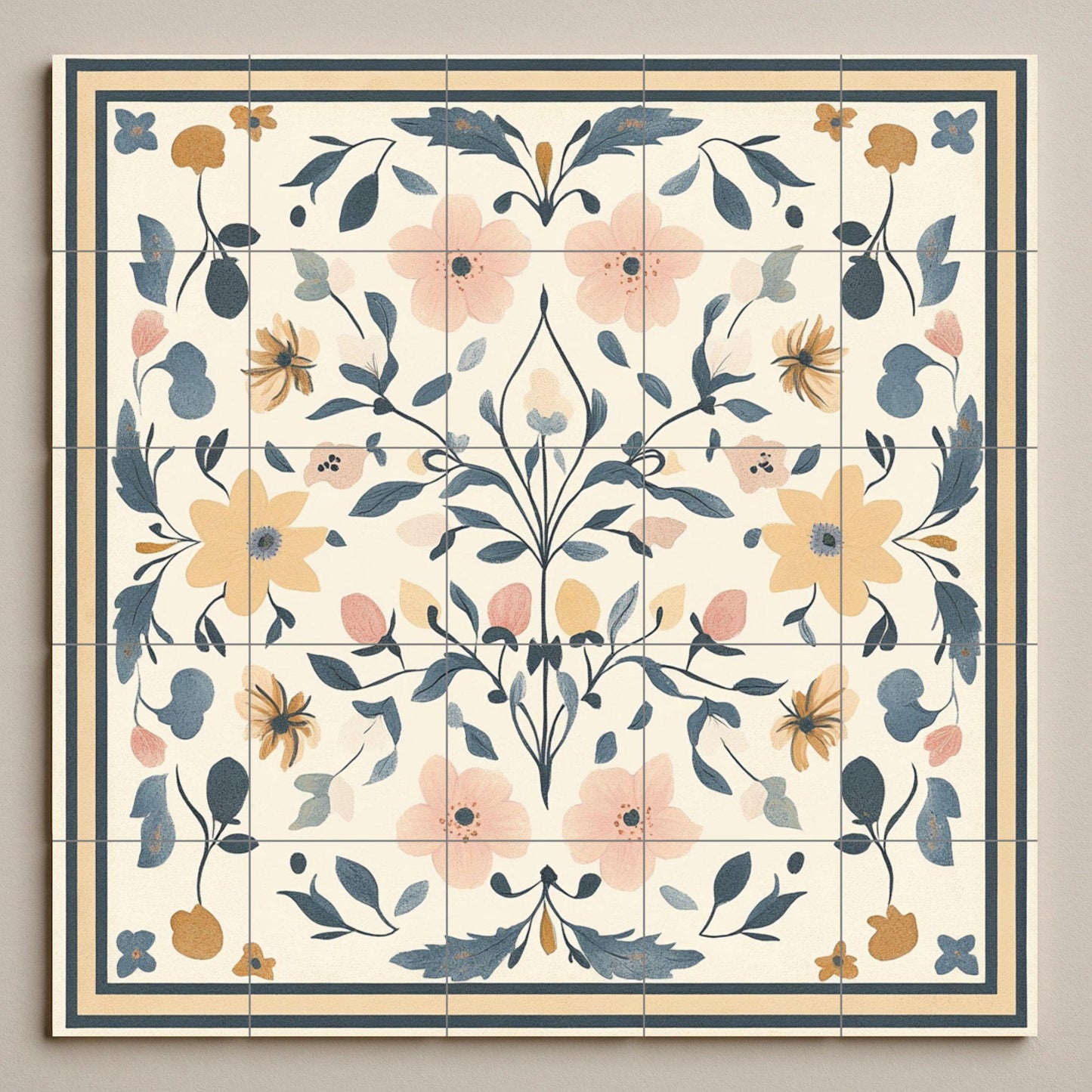 Floral de kurbits suecos — Mythology Wall Art · Tile Wall Art