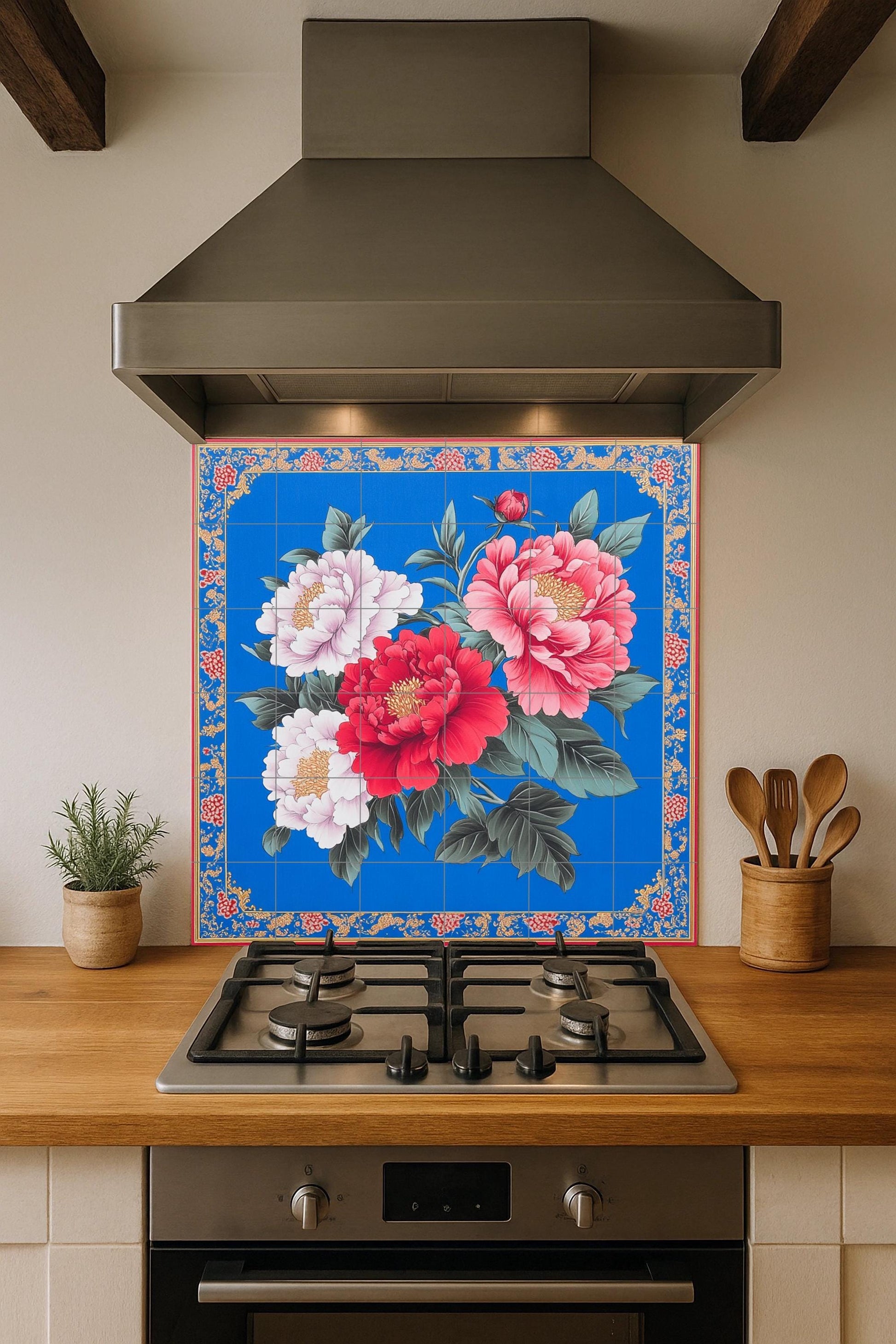 Fliesenbild Hakka taiwanés — Blumen & Landschaften