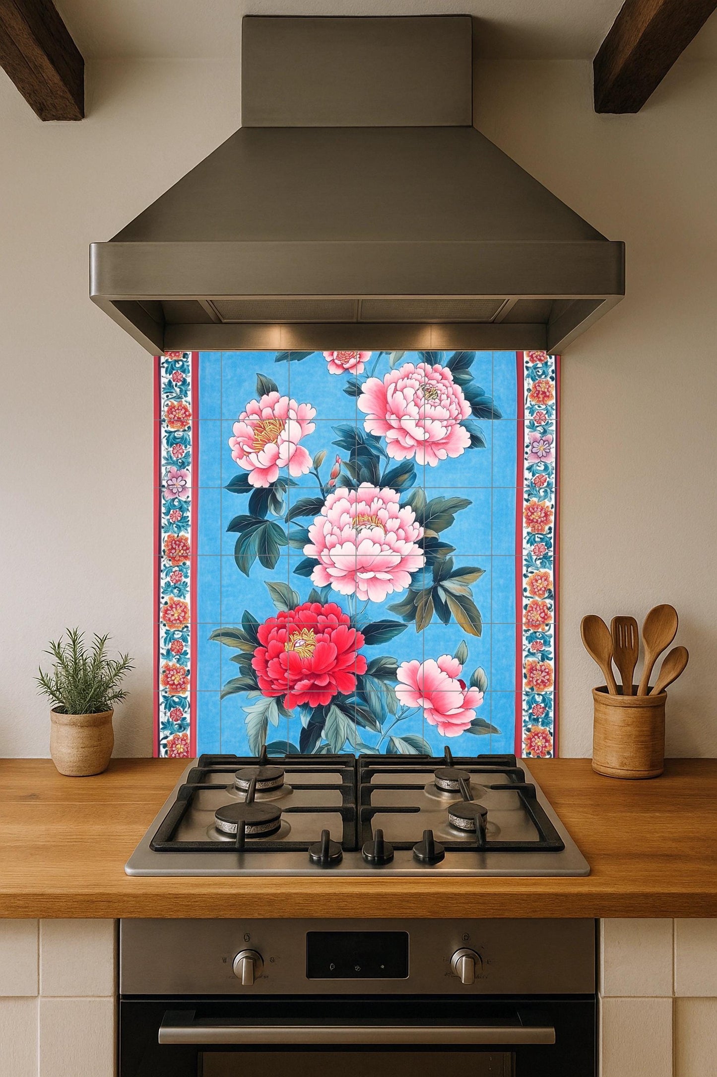 Taiwanés — Botanical Landscape · Ceramic Tile Mural