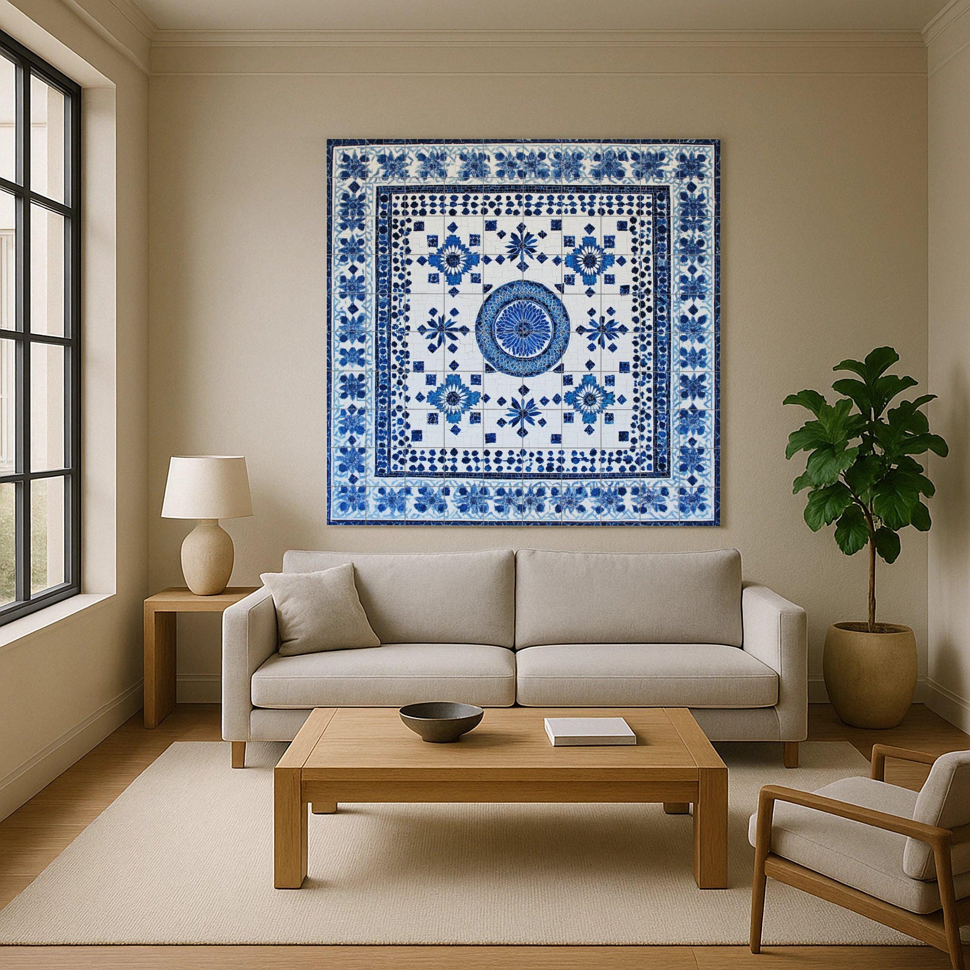 Norteafricano — Fiori e Paesaggi, Arte da Parete in Ceramica
