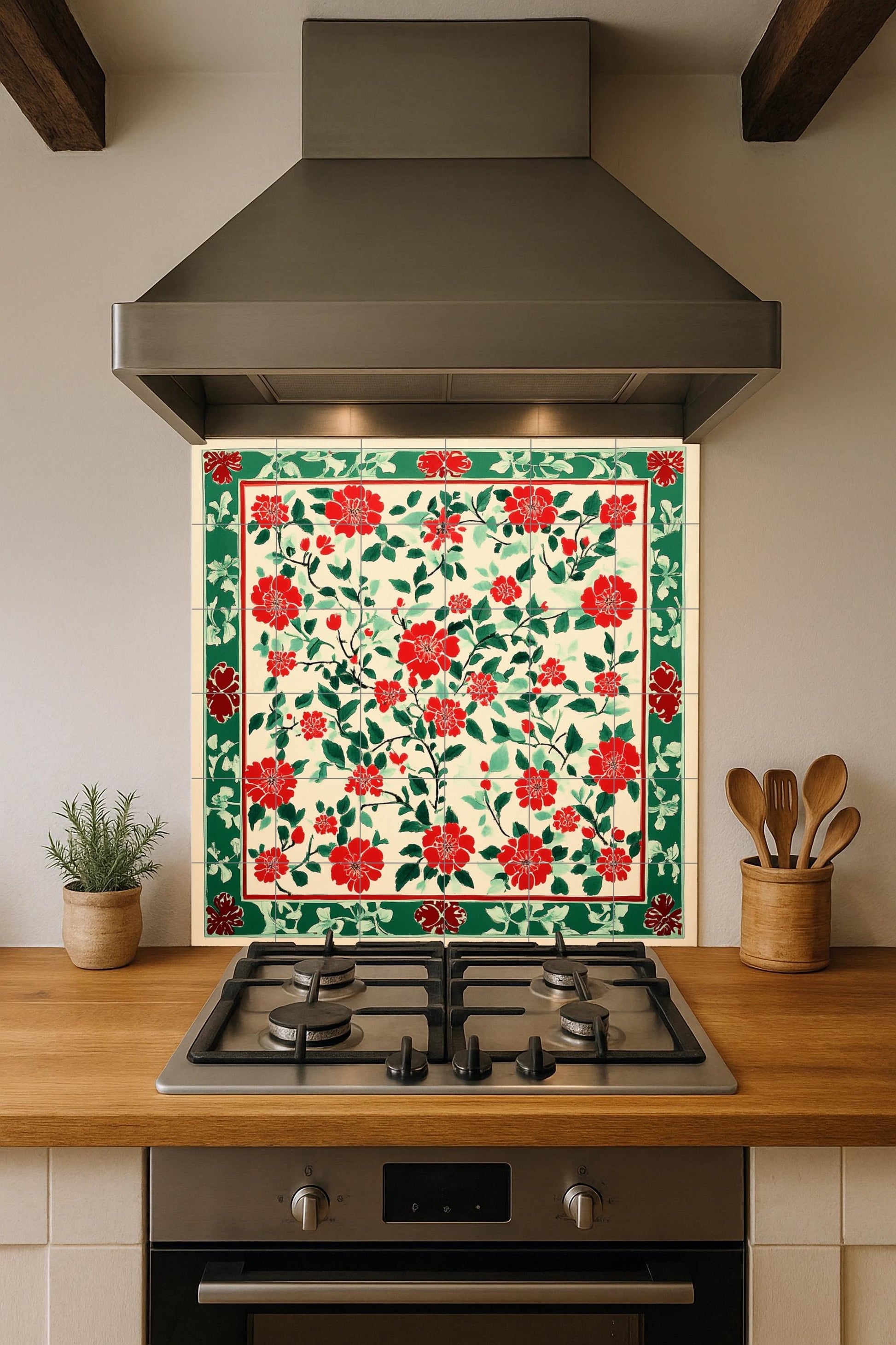 Vietnamita Dong Ho — Garden & Scenery Décor · Tile Wall Art