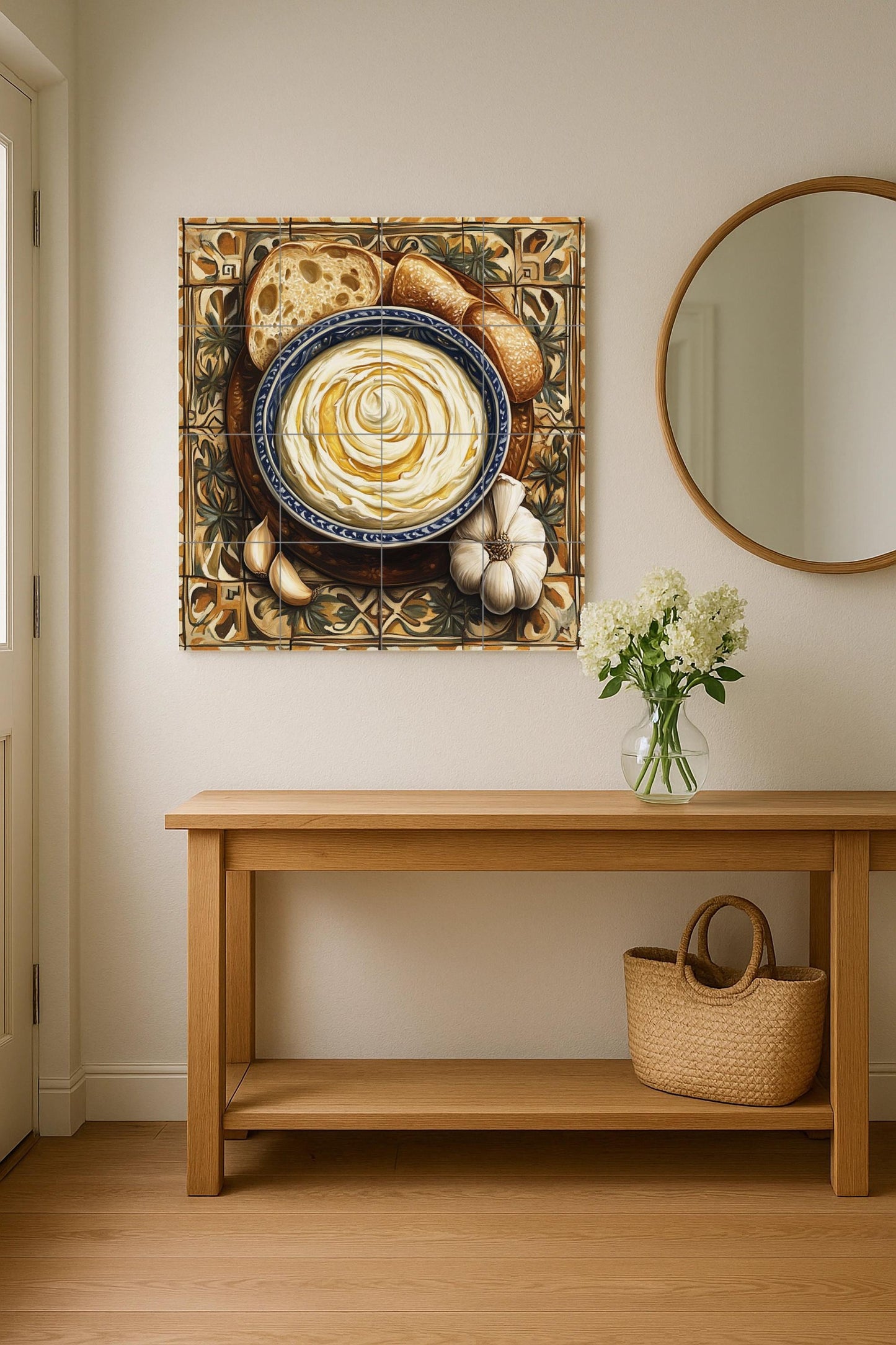Alioli Catalán — Kitchen & Country Scene · Ceramic Tile Mural