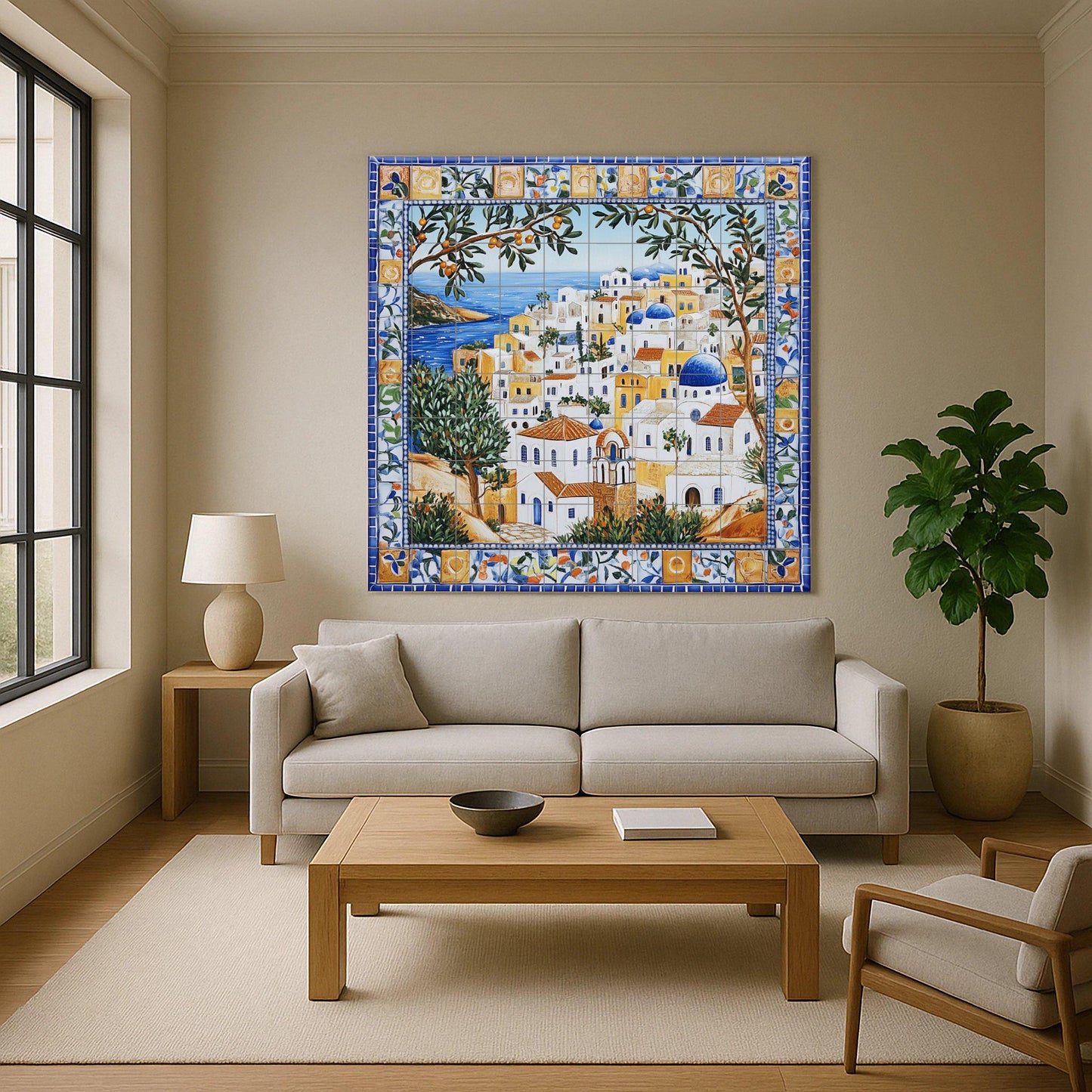 Symi · Ceramic Wall Mural — Travel Wall Décor