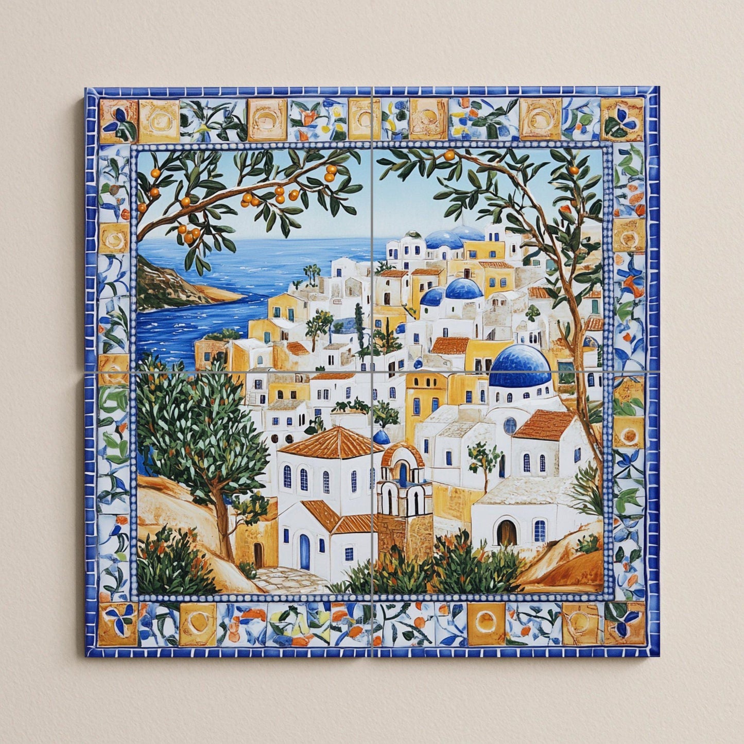 Symi · Ceramic Wall Mural — Travel Wall Décor