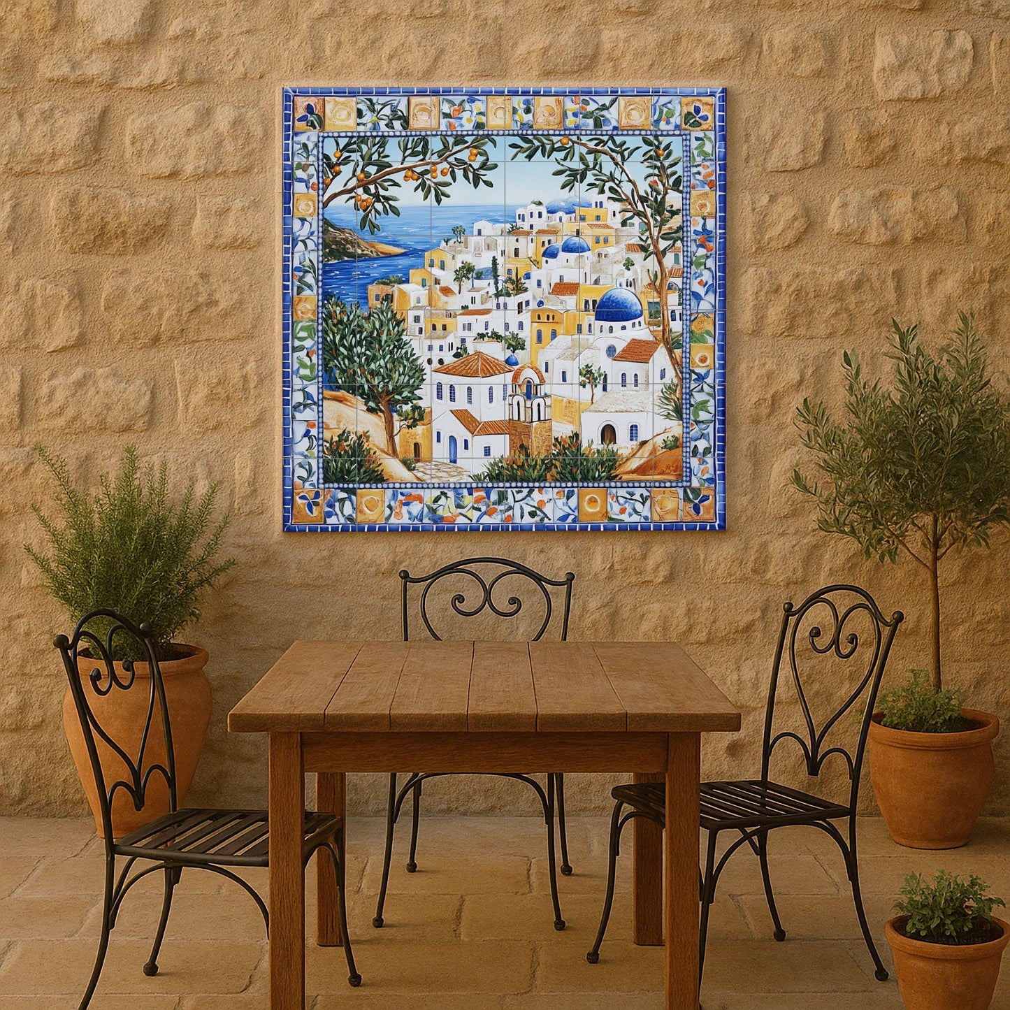 Symi · Ceramic Wall Mural — Travel Wall Décor
