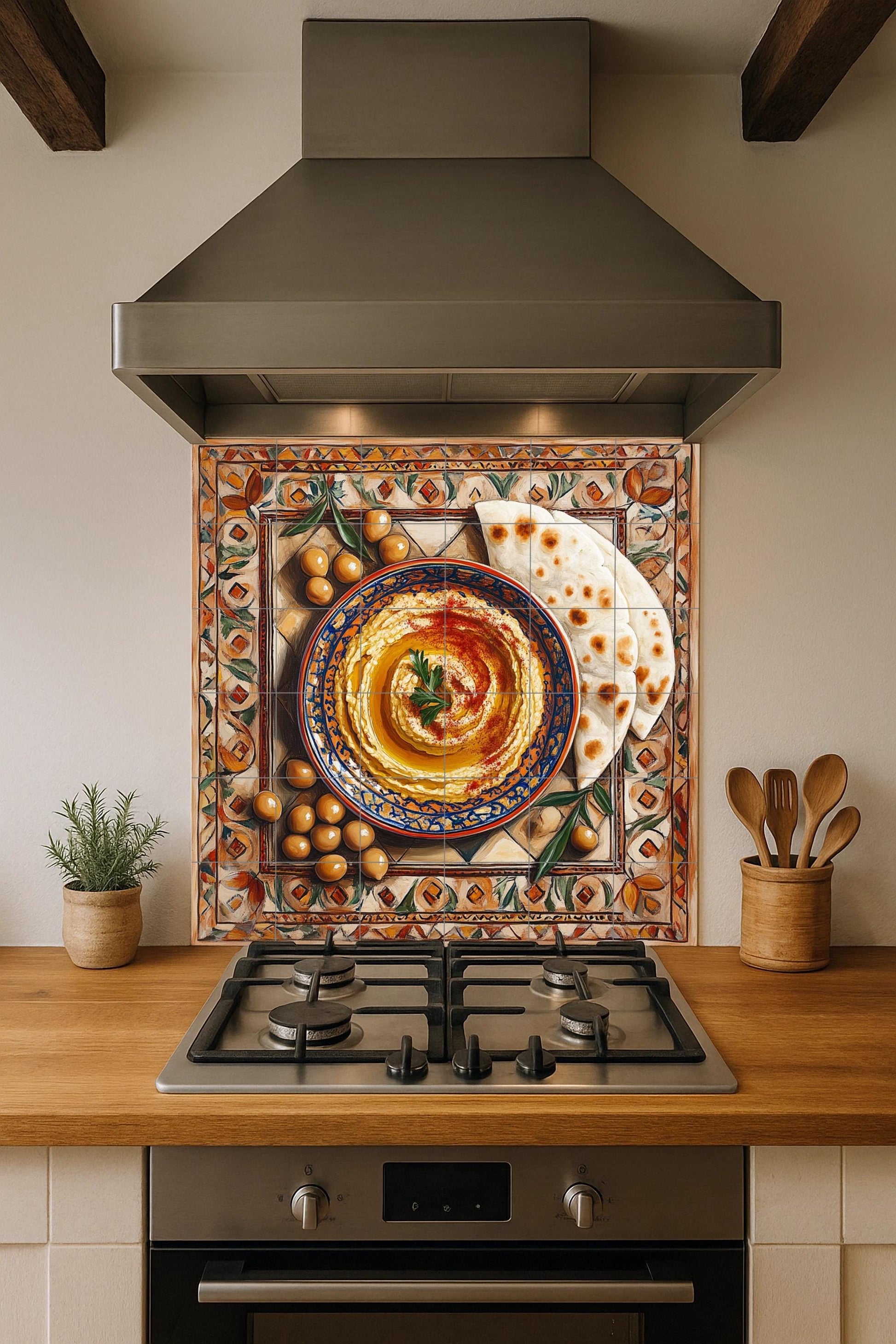 Oriente Medio — Murale in Piastrelle di Ceramica · Arte Rustica di Fattoria