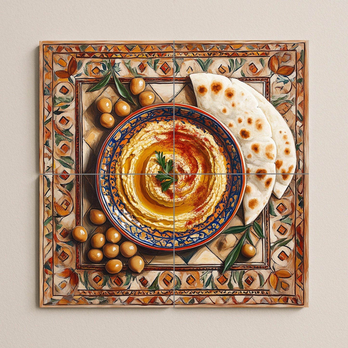 Oriente Medio — Murale in Piastrelle di Ceramica · Arte Rustica di Fattoria