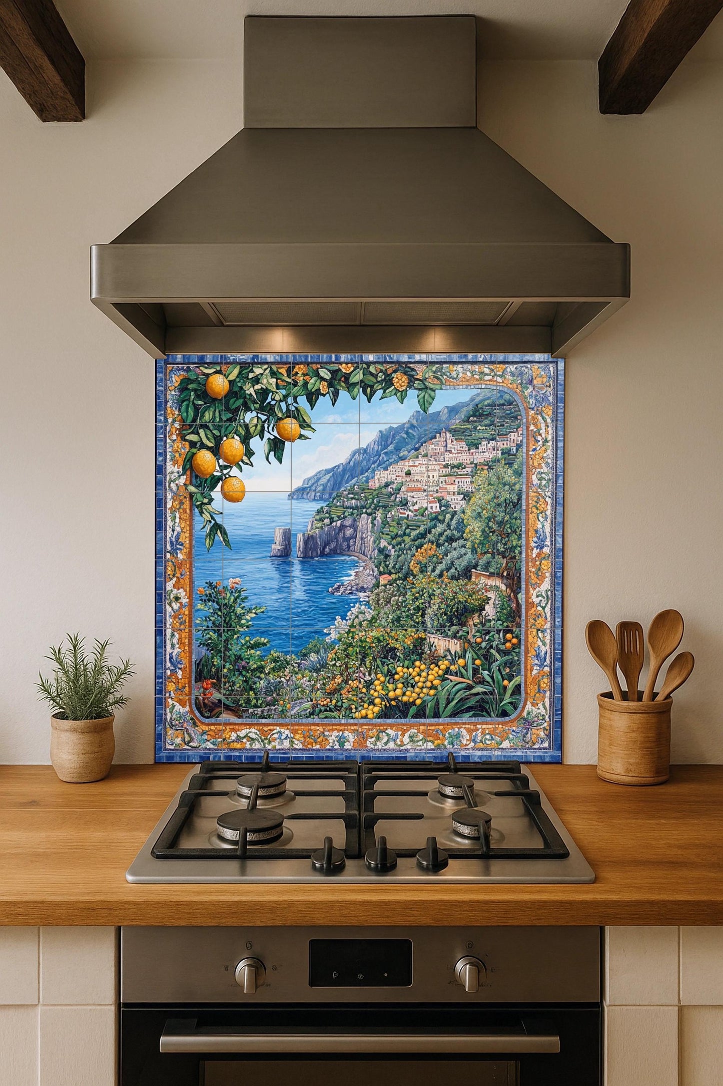 Côte mediterránea · Fresque Céramique — Art Rustique de Ferme