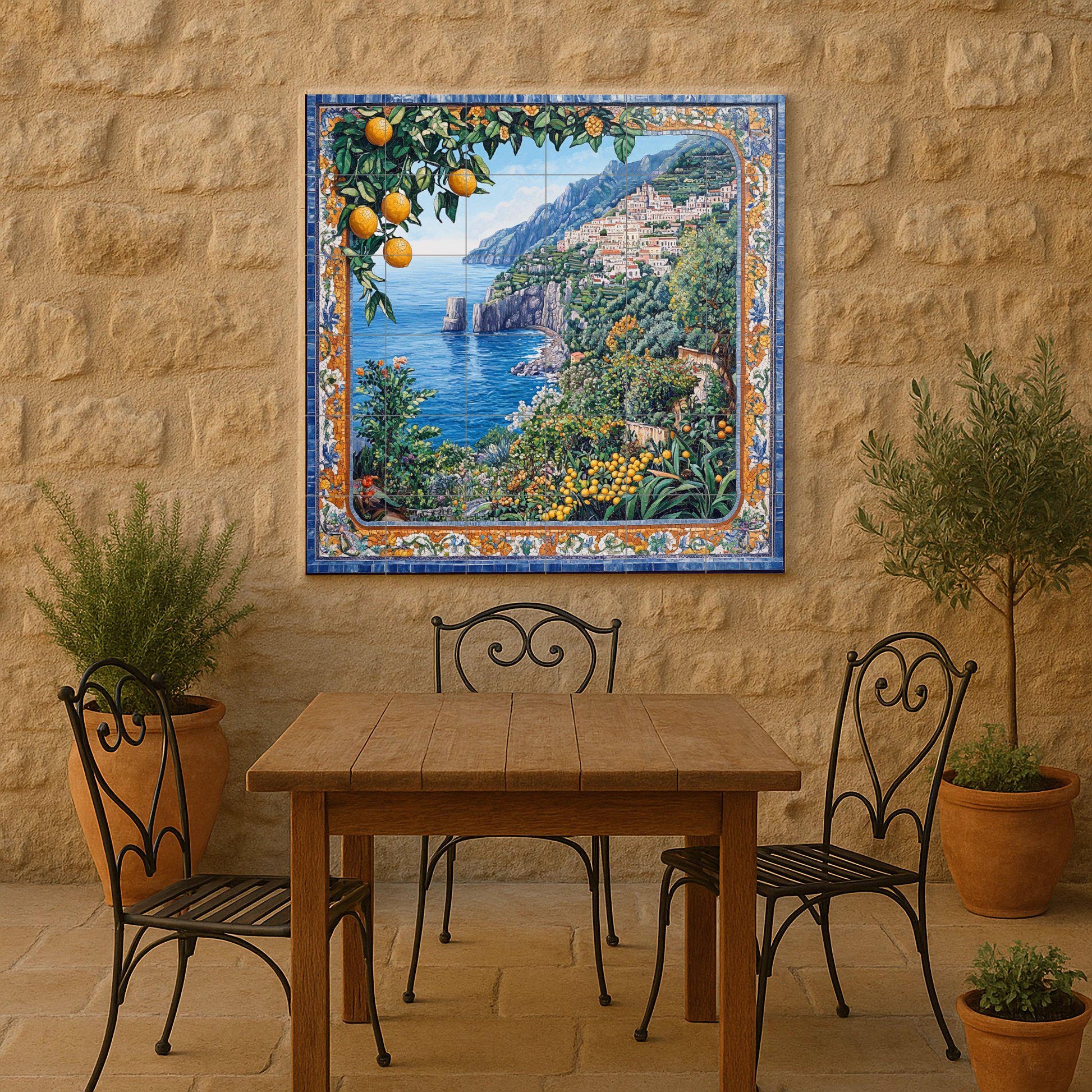 Côte mediterránea · Fresque Céramique — Art Rustique de Ferme