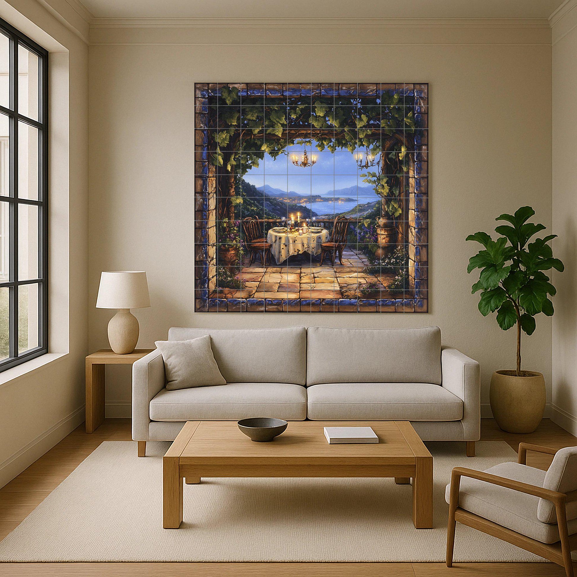 Terraza Romantic — Sea & Coastal Art · Ceramic Tile Mural