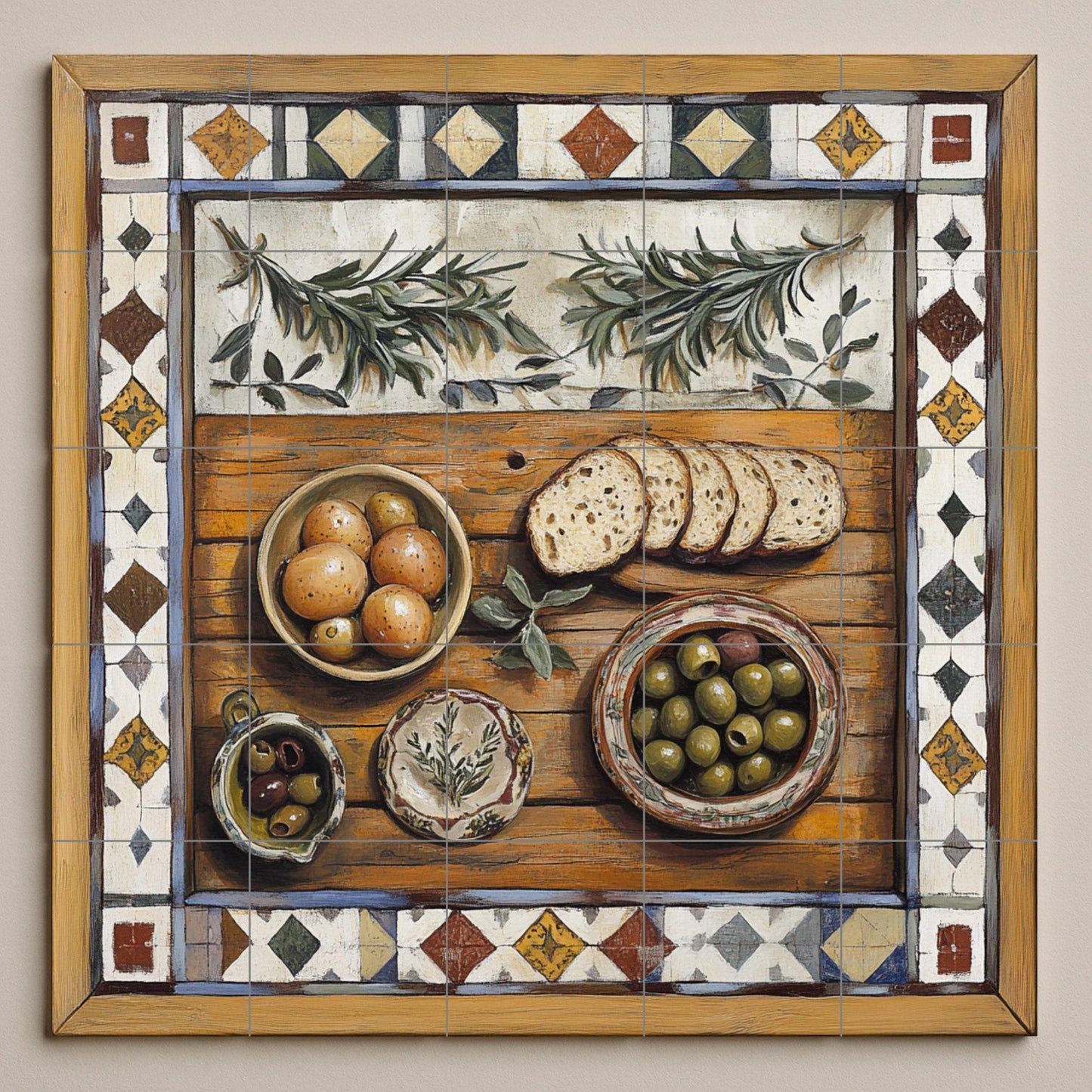 Rustic mediterránea — Culinary Wall Décor · Tile Wall Art
