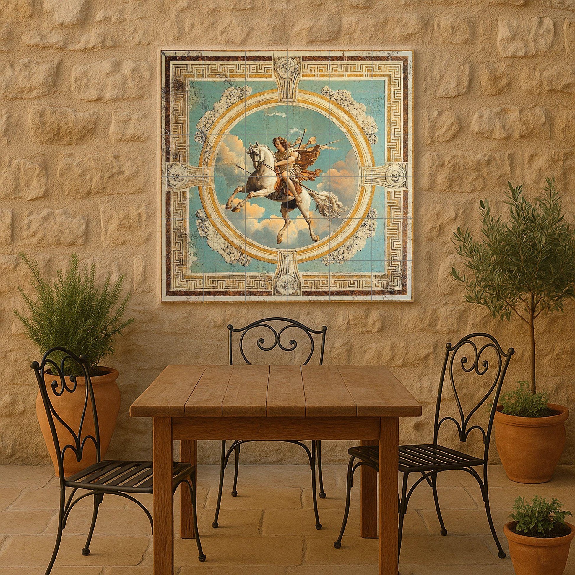 Mitología Classique · Fresque Céramique — Décor de Légende Antique