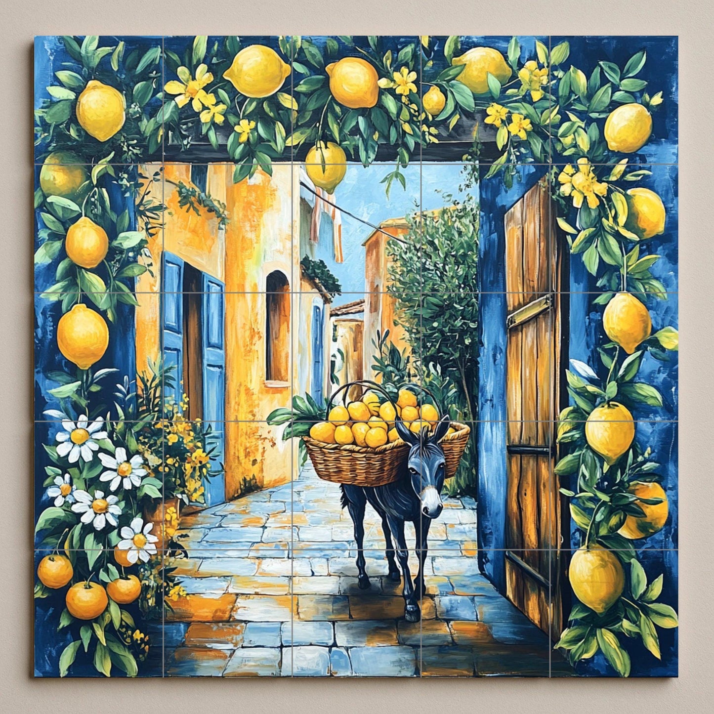 Calle Lemon del Mediterraneo · Murale Ceramico — Cucina di Campagna