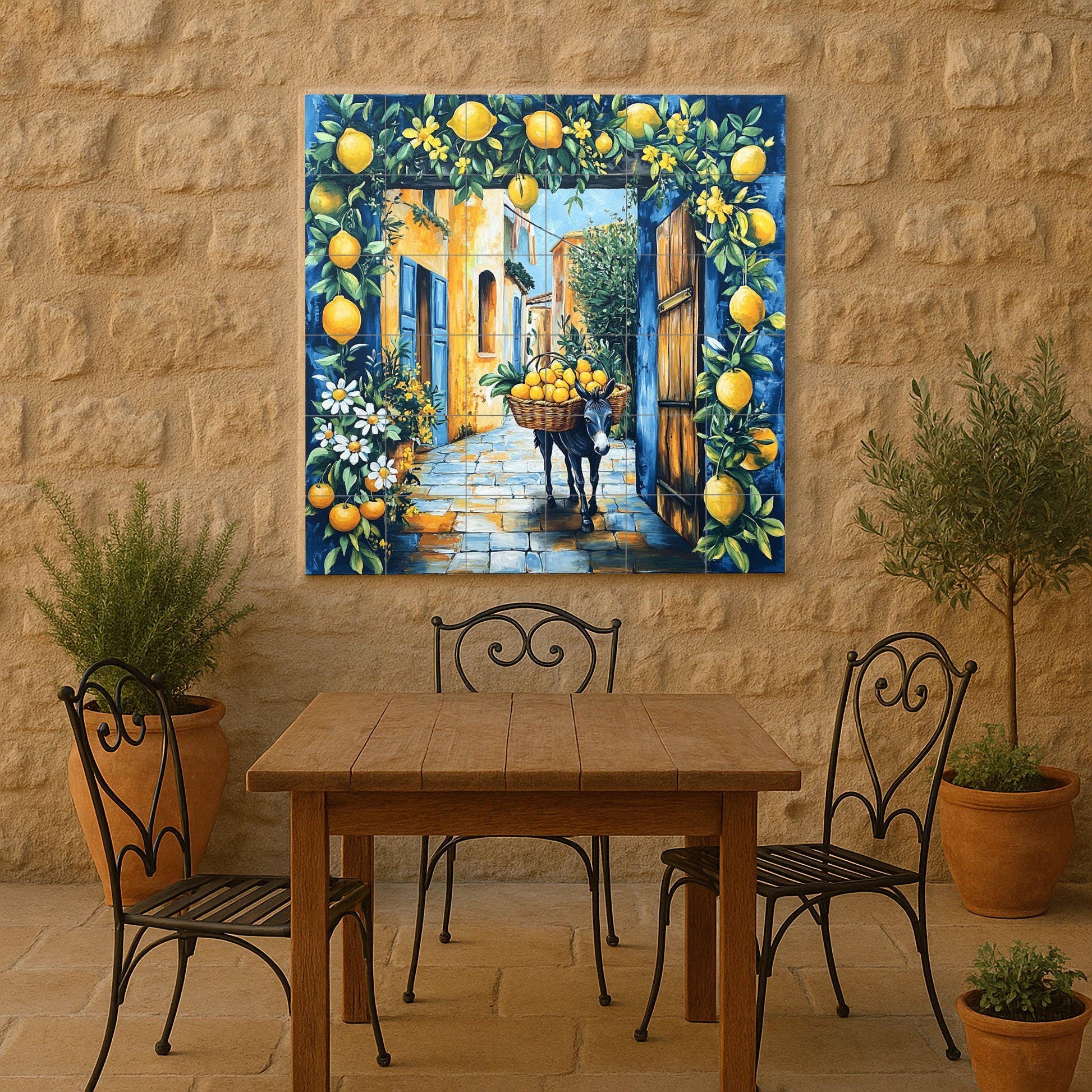 Calle Lemon del Mediterraneo · Murale Ceramico — Cucina di Campagna