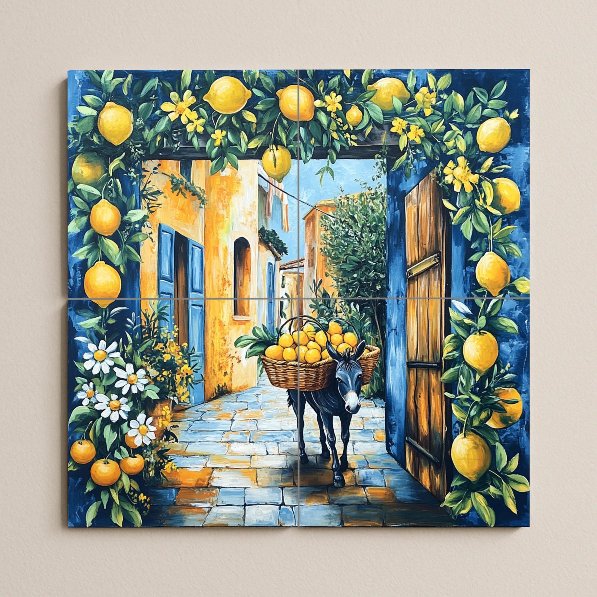 Calle Lemon del Mediterraneo · Murale Ceramico — Cucina di Campagna