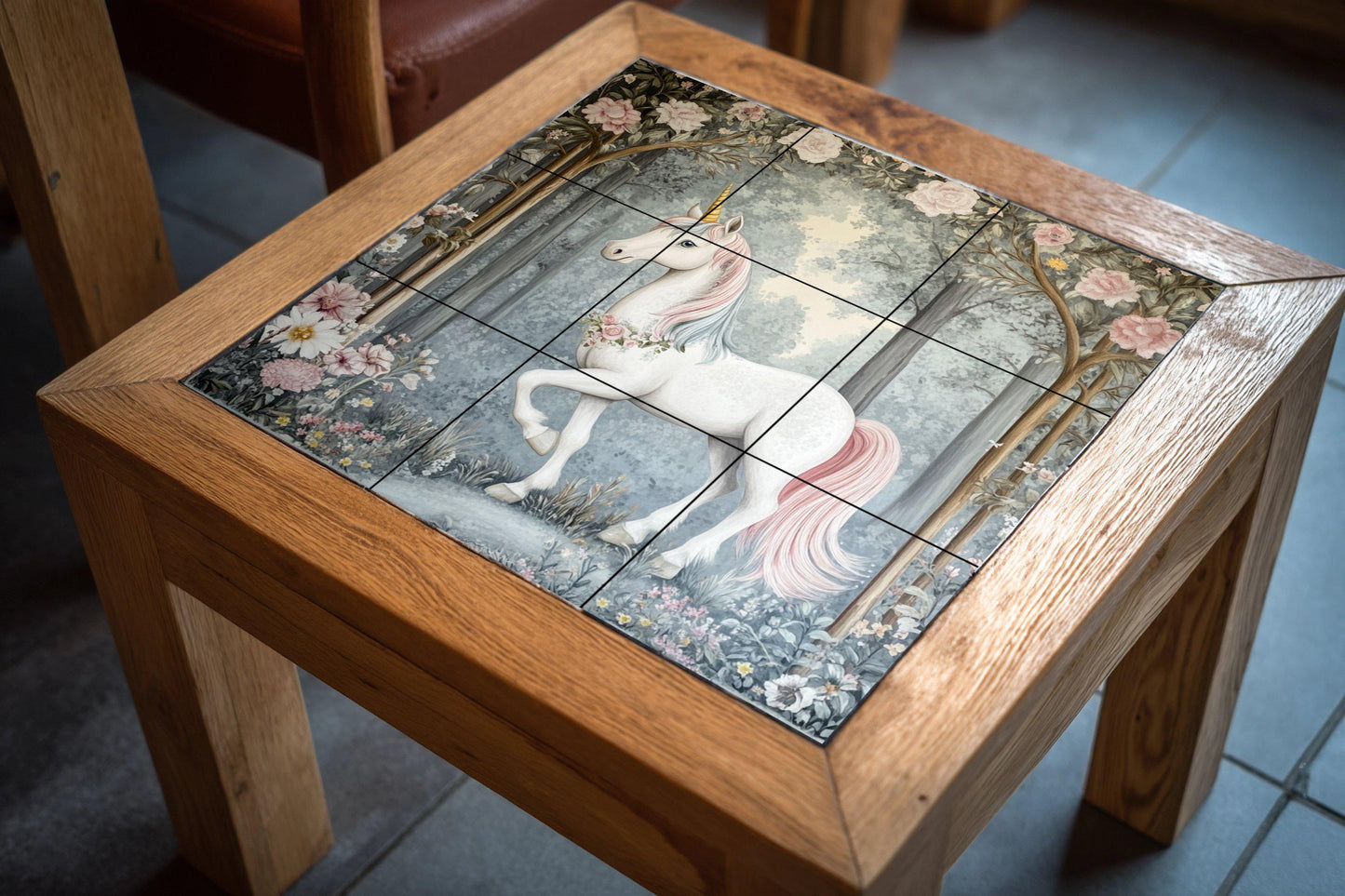 Unicornio encantado — Mythology Wall Art · Ceramic Tile Mural