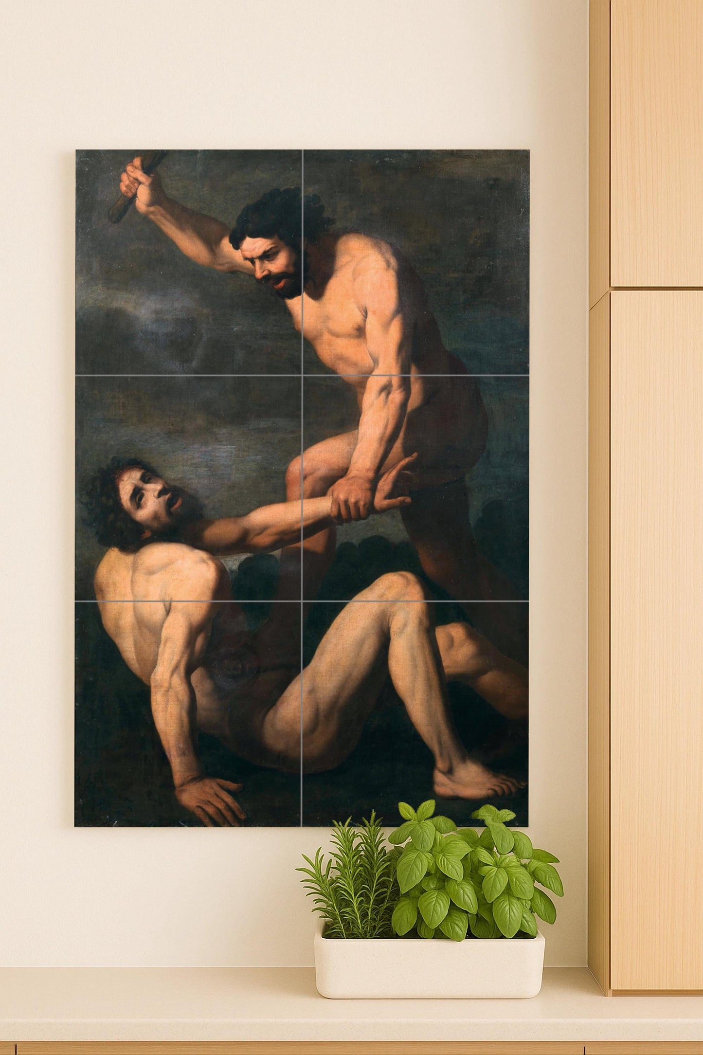 Caín e Abel · Murale Ceramico — Arte Cristiana da Parete