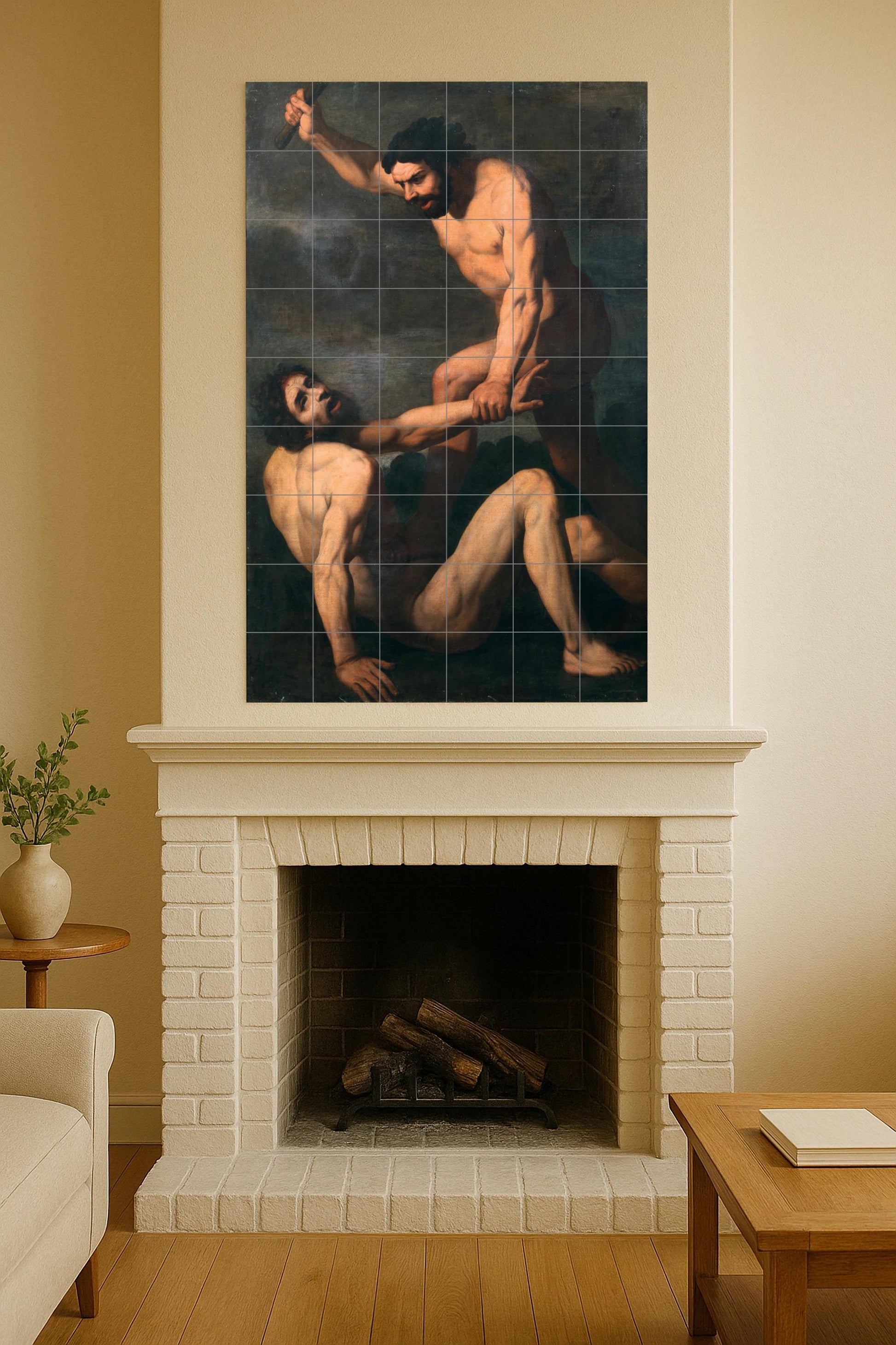 Caín e Abel · Murale Ceramico — Arte Cristiana da Parete