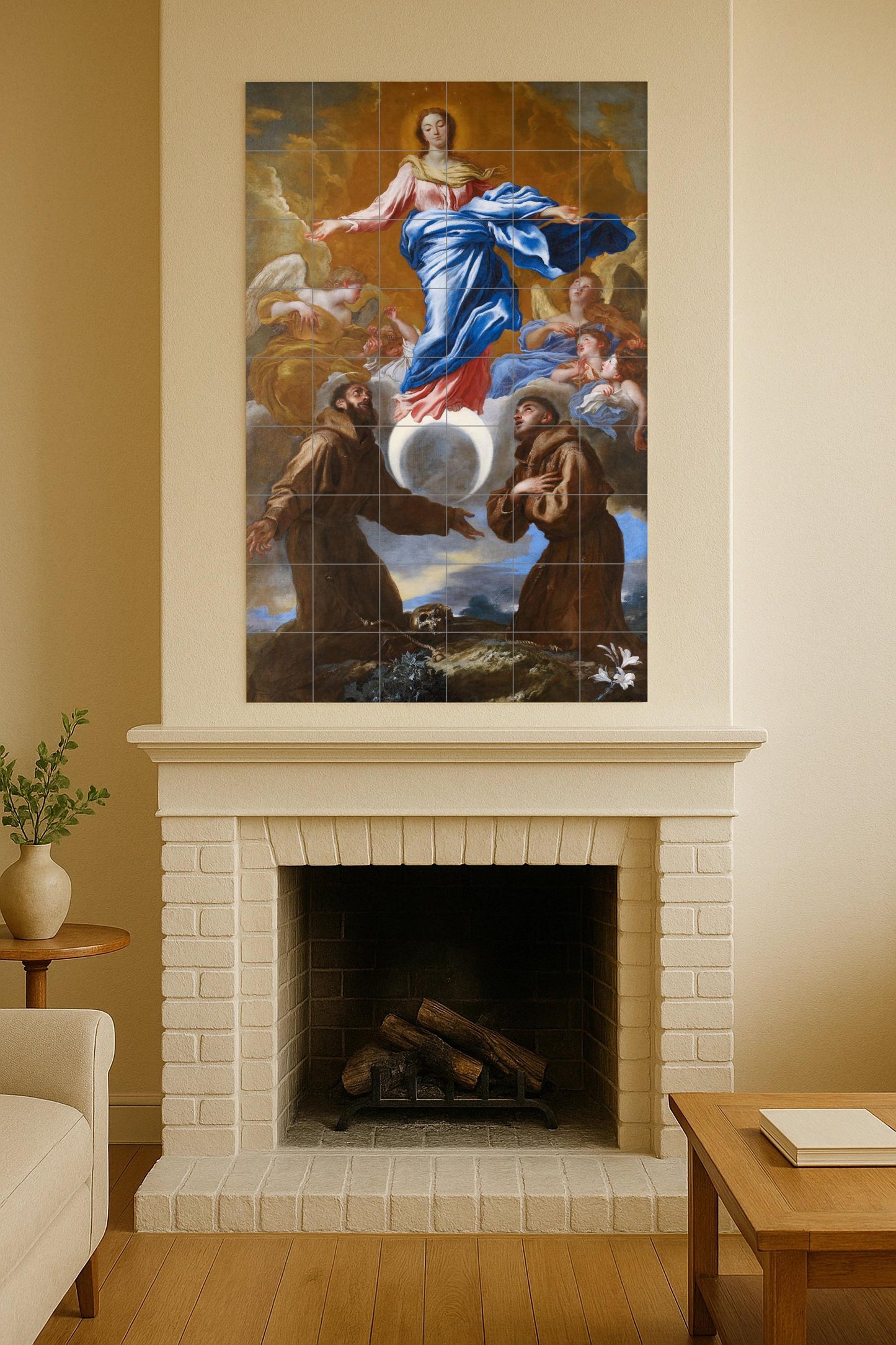 Inmaculada Concepción — Biblical Scene Mural · Tile Wall Art