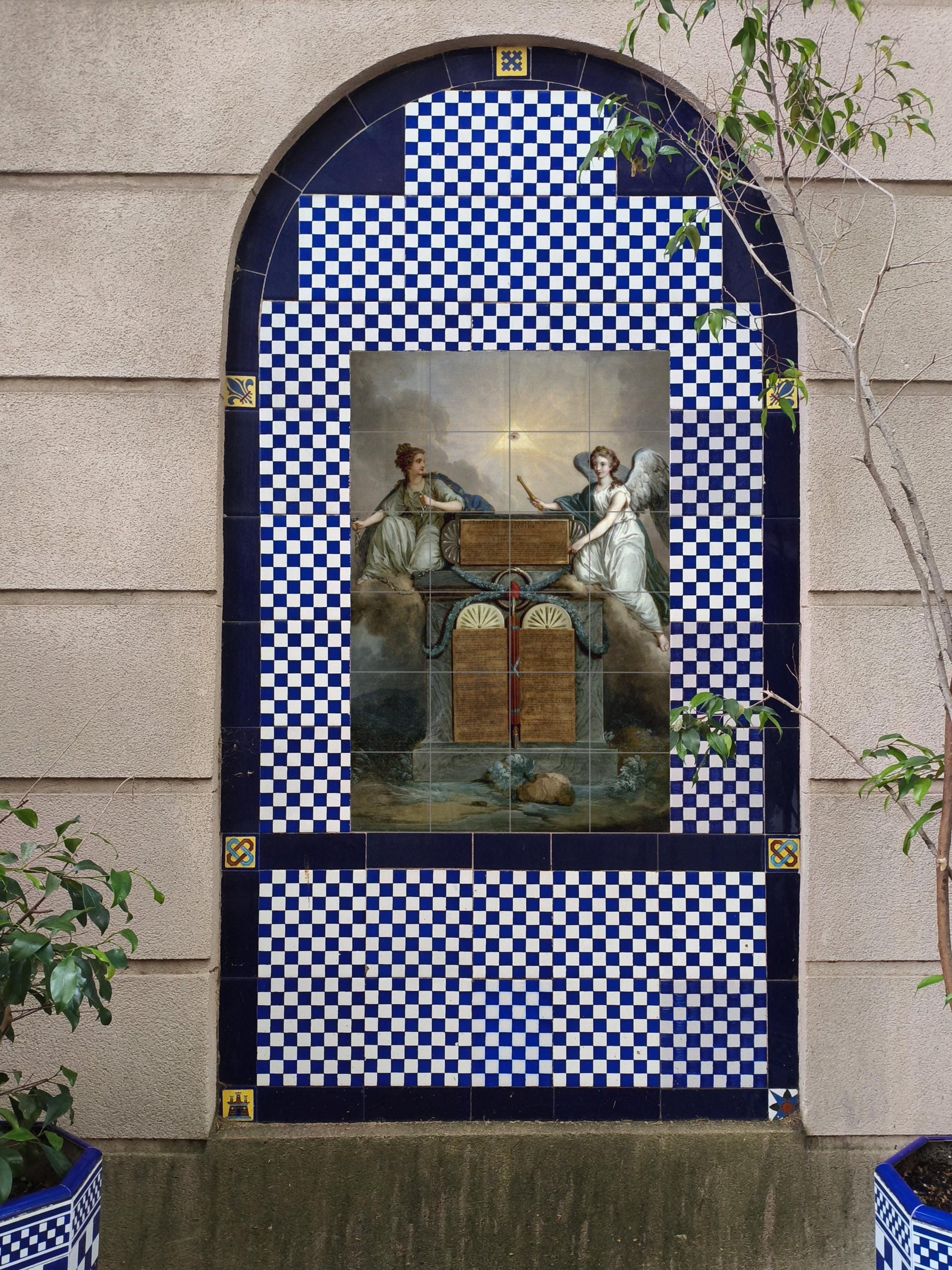 Ceramic Tile Mural: Declaración of the Derechos of the Man and of the Ciudadano of Jean-Jacques-Franço — Mythology Wall Art