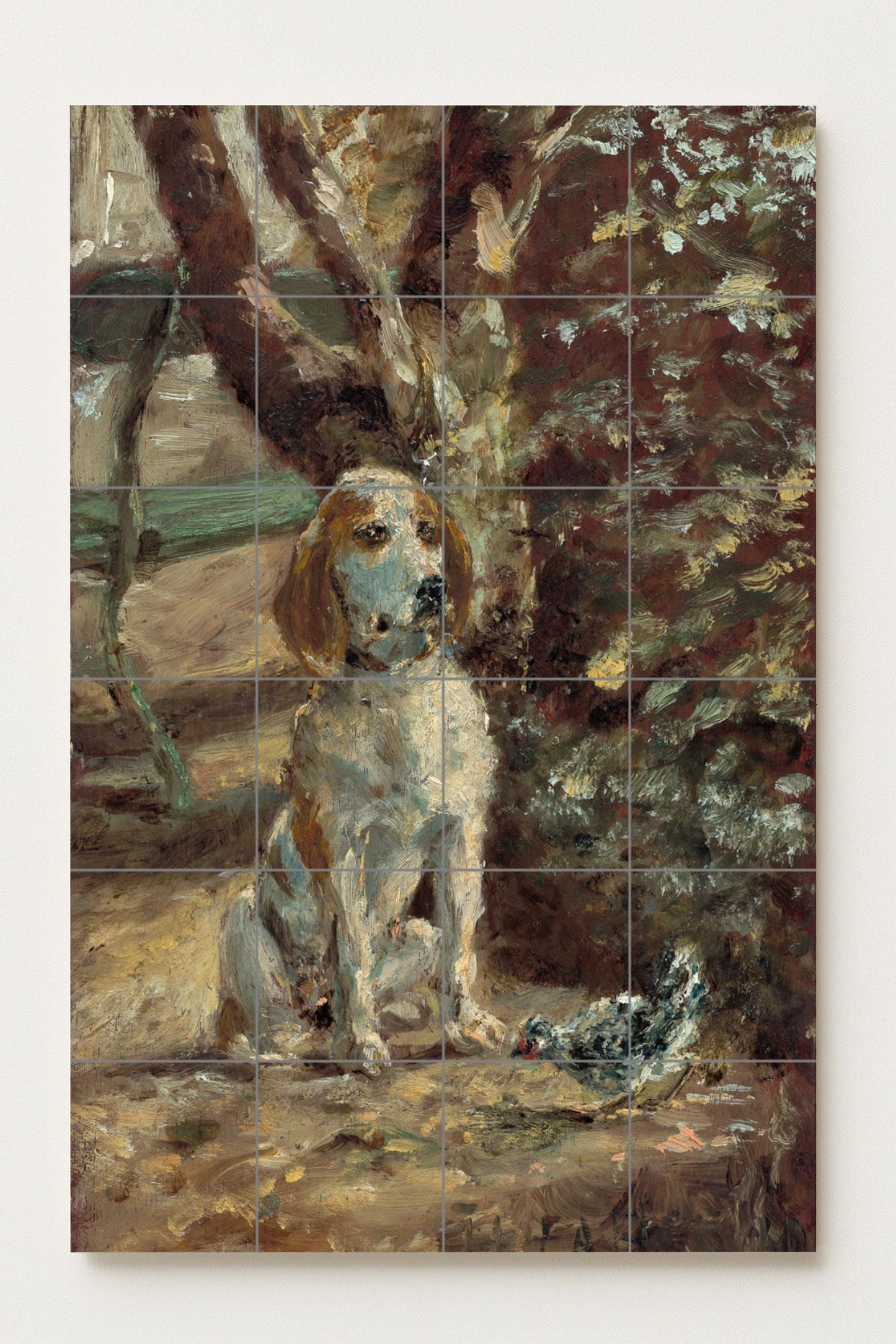 Cane e Uccello — Arte di Animali e Uccelli, Arte da Parete in Ceramica