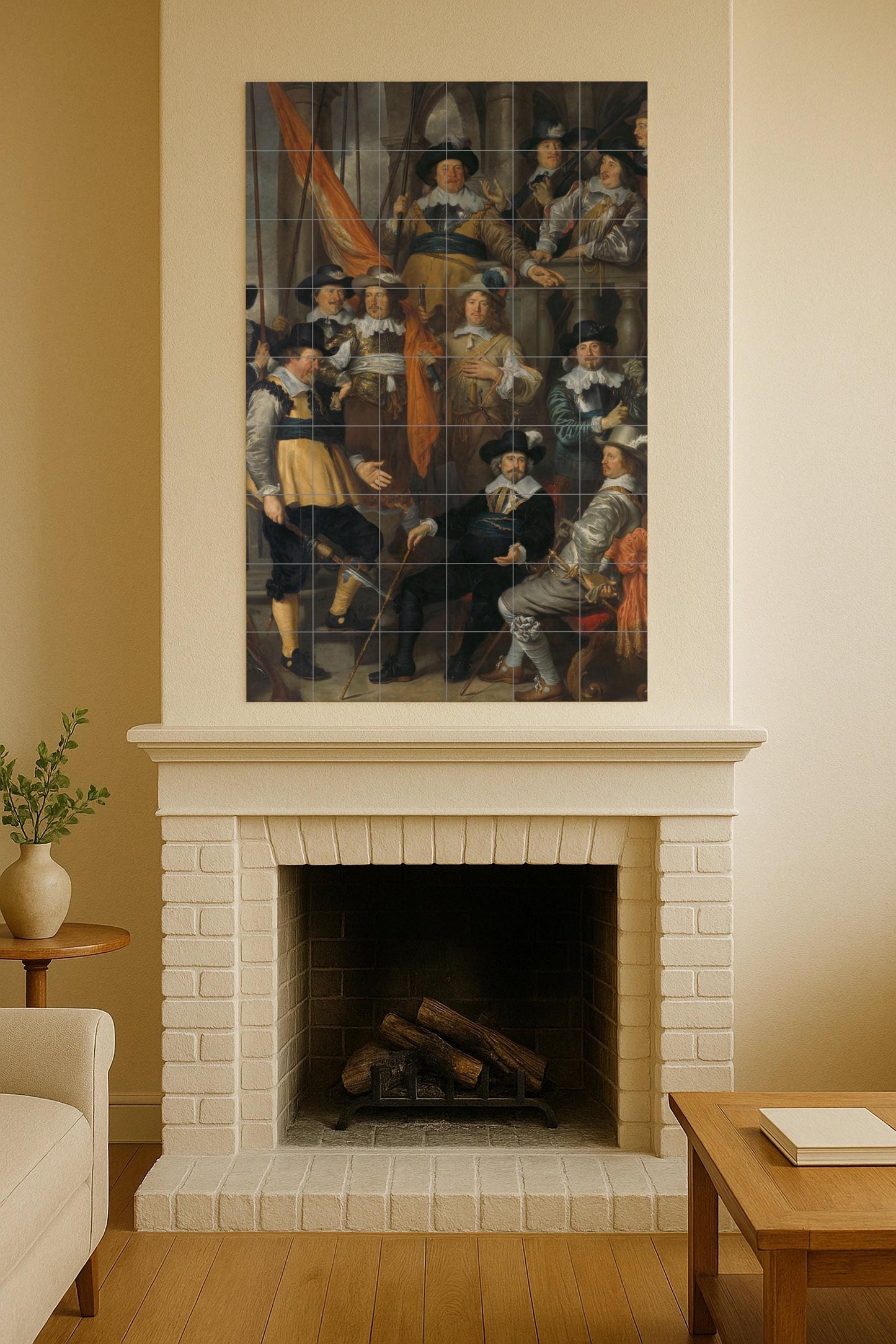 La reunión de la milicia — Folk-Art Décor · Ceramic Tile Mural
