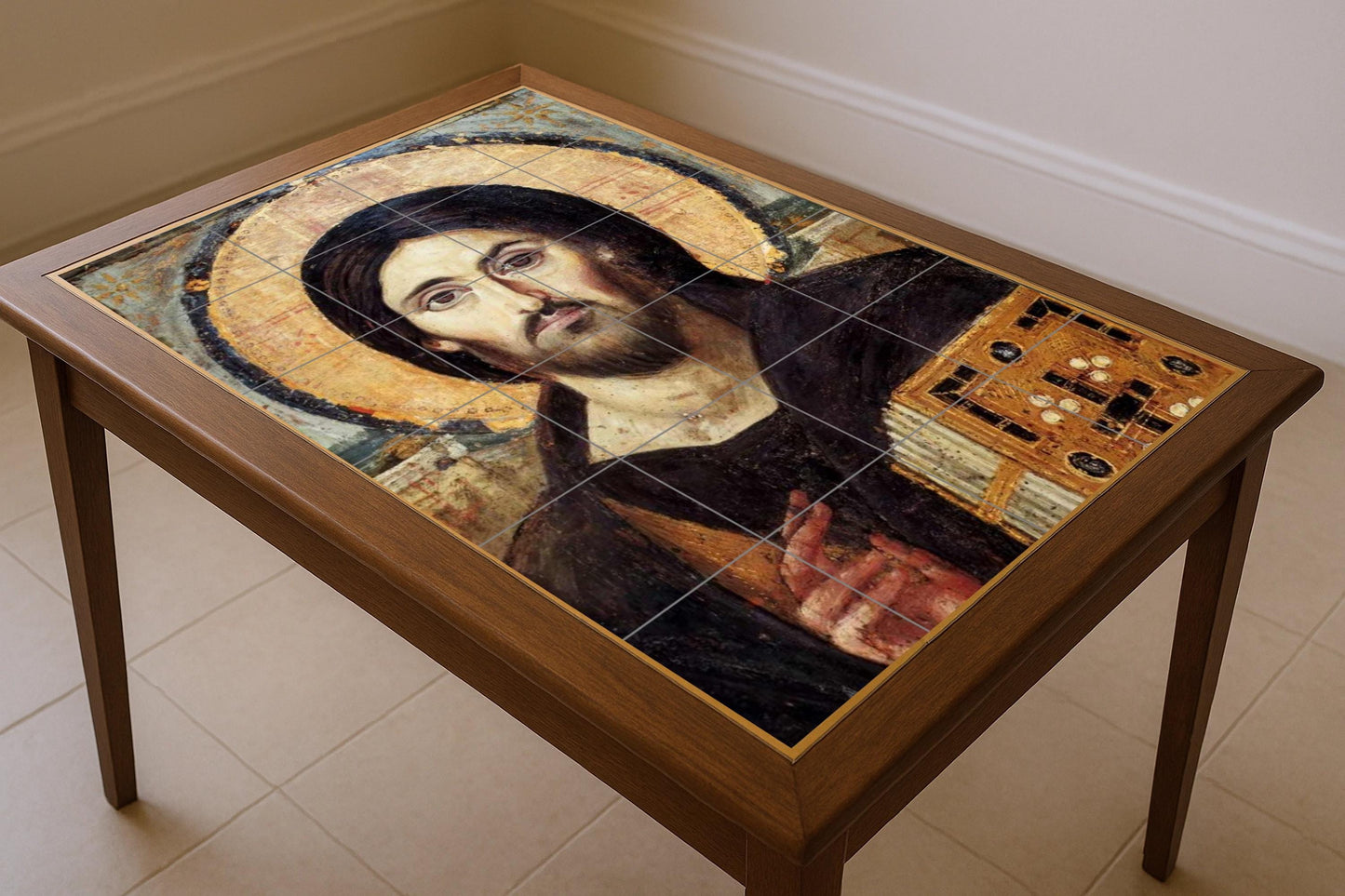 Cristo Pantocrátor — Mural cerámico bizantino del Monasterio de Santa…