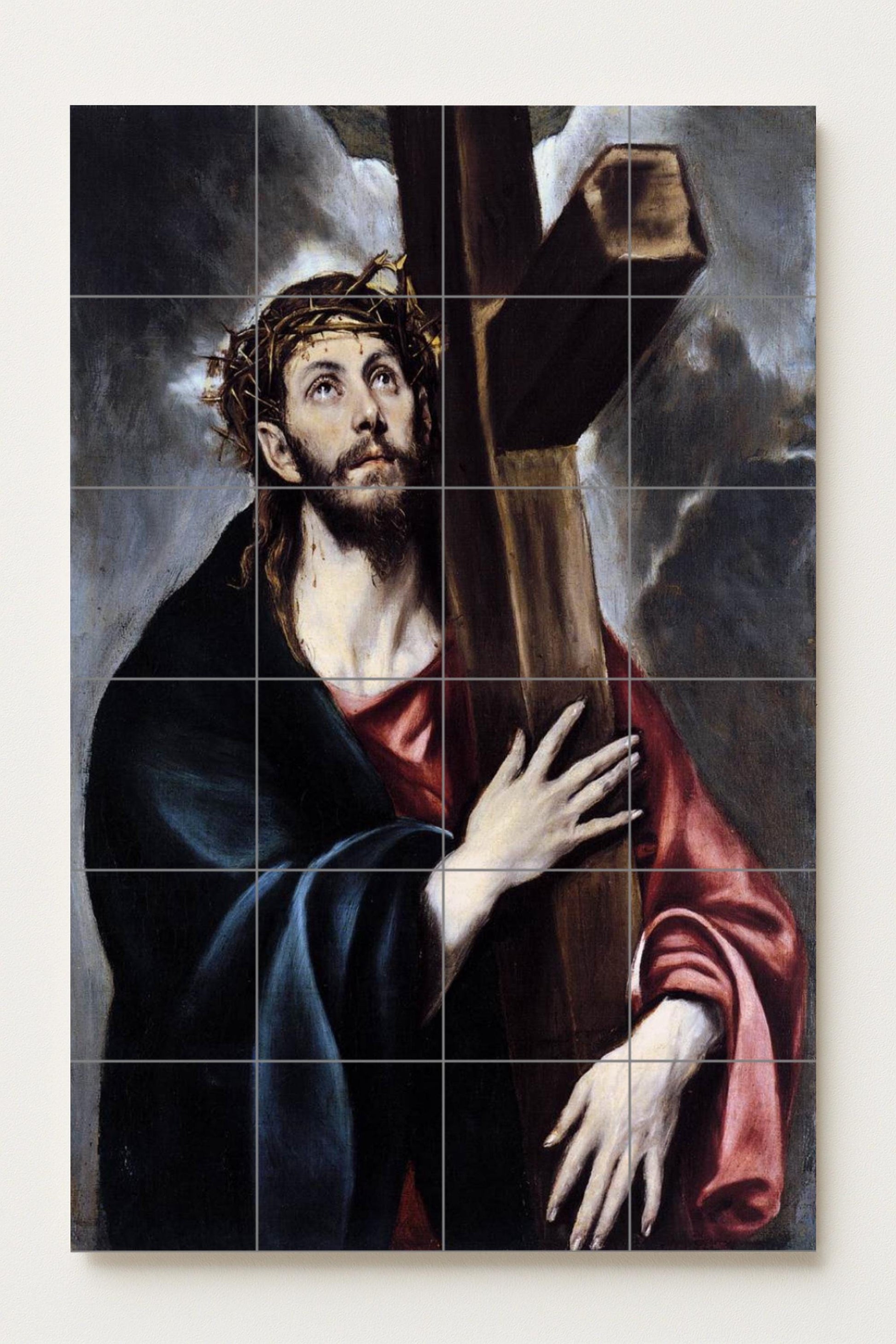 Cristo cargando la Croce — Arte da Galleria, Arte da Parete in Ceramica